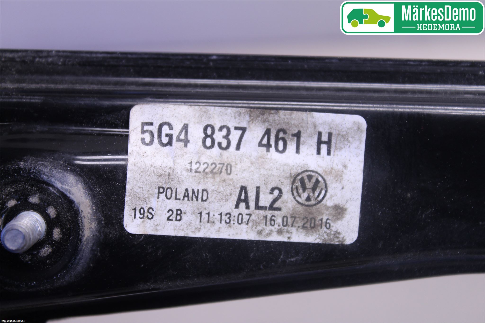 Volkswagen VW GOLF / E-GOLF VII 13-20 Vindusheis El Komp