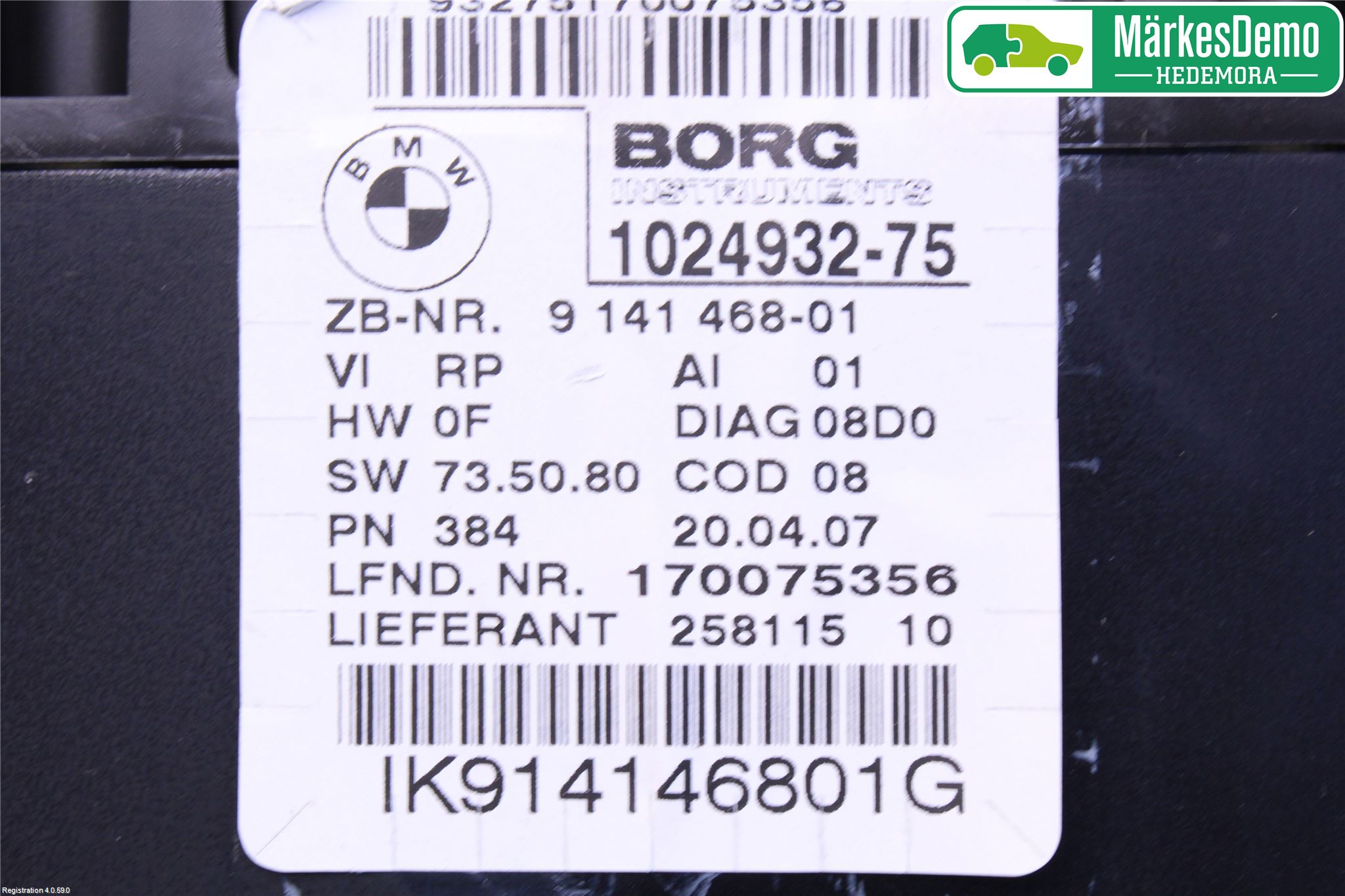 BMW 1 E87/81 5D/3D 03-11 Instr Kombinert