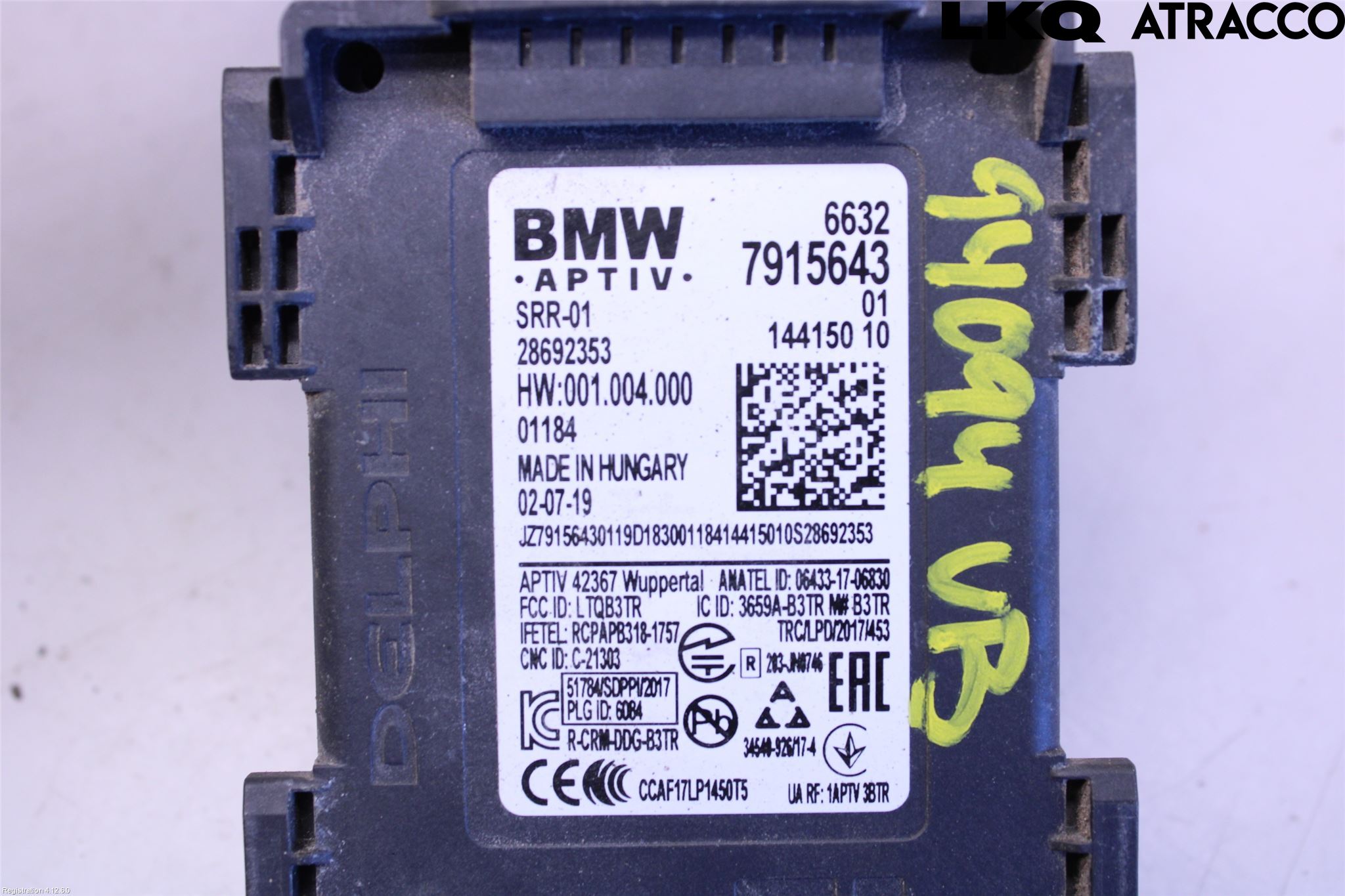 BMW 5 G30/G31/F90 17-23 Sensor Kollisjonsbeskyttelse