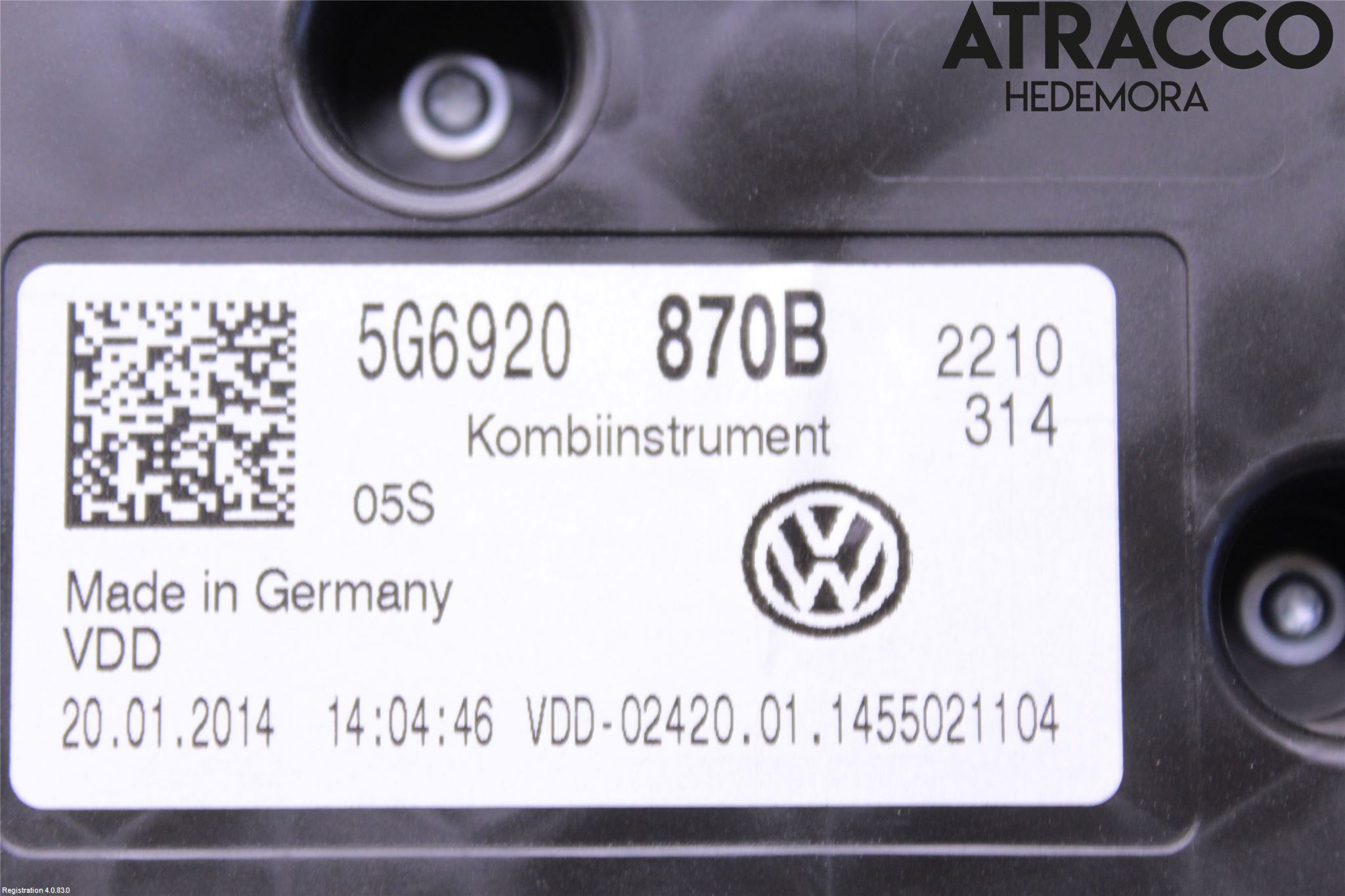 Volkswagen VW GOLF / E-GOLF VII 13-20 Instr Kombinert