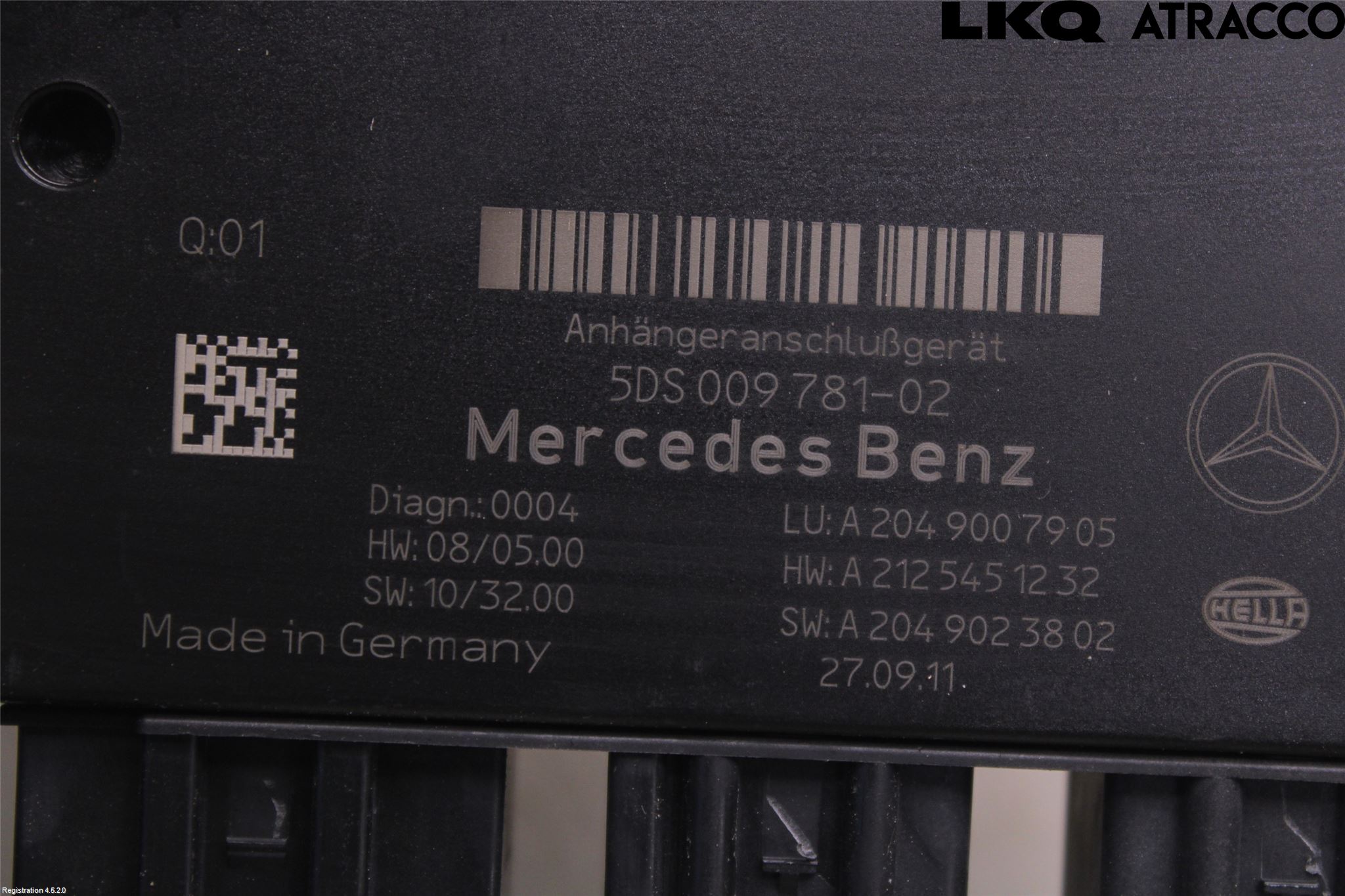 Mercedes-Benz MB E-KLASS (W212) 09-16 Styreenhet Tilhengerfeste