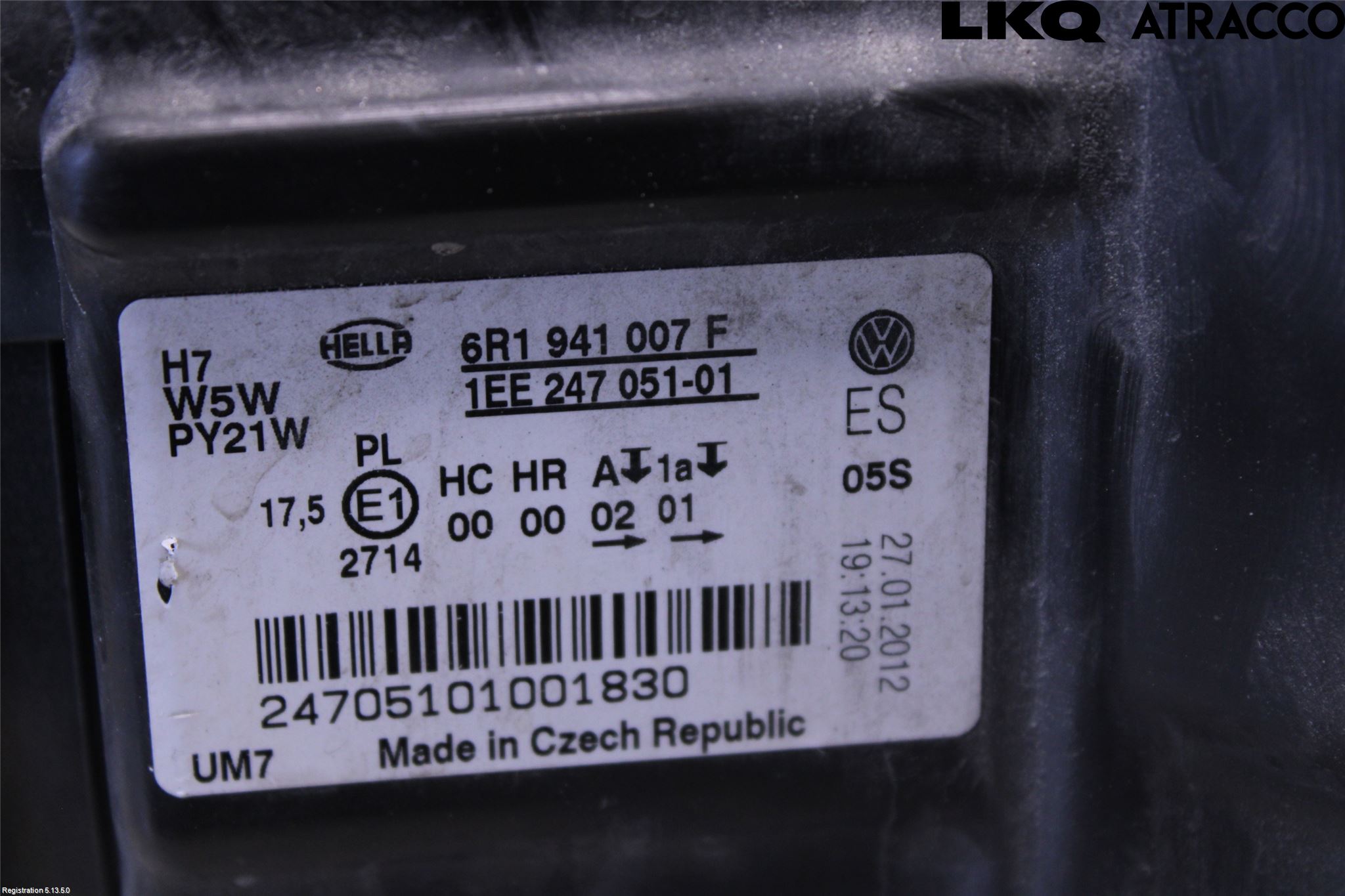 Volkswagen VW POLO 10-17 Frontlykt Venstre