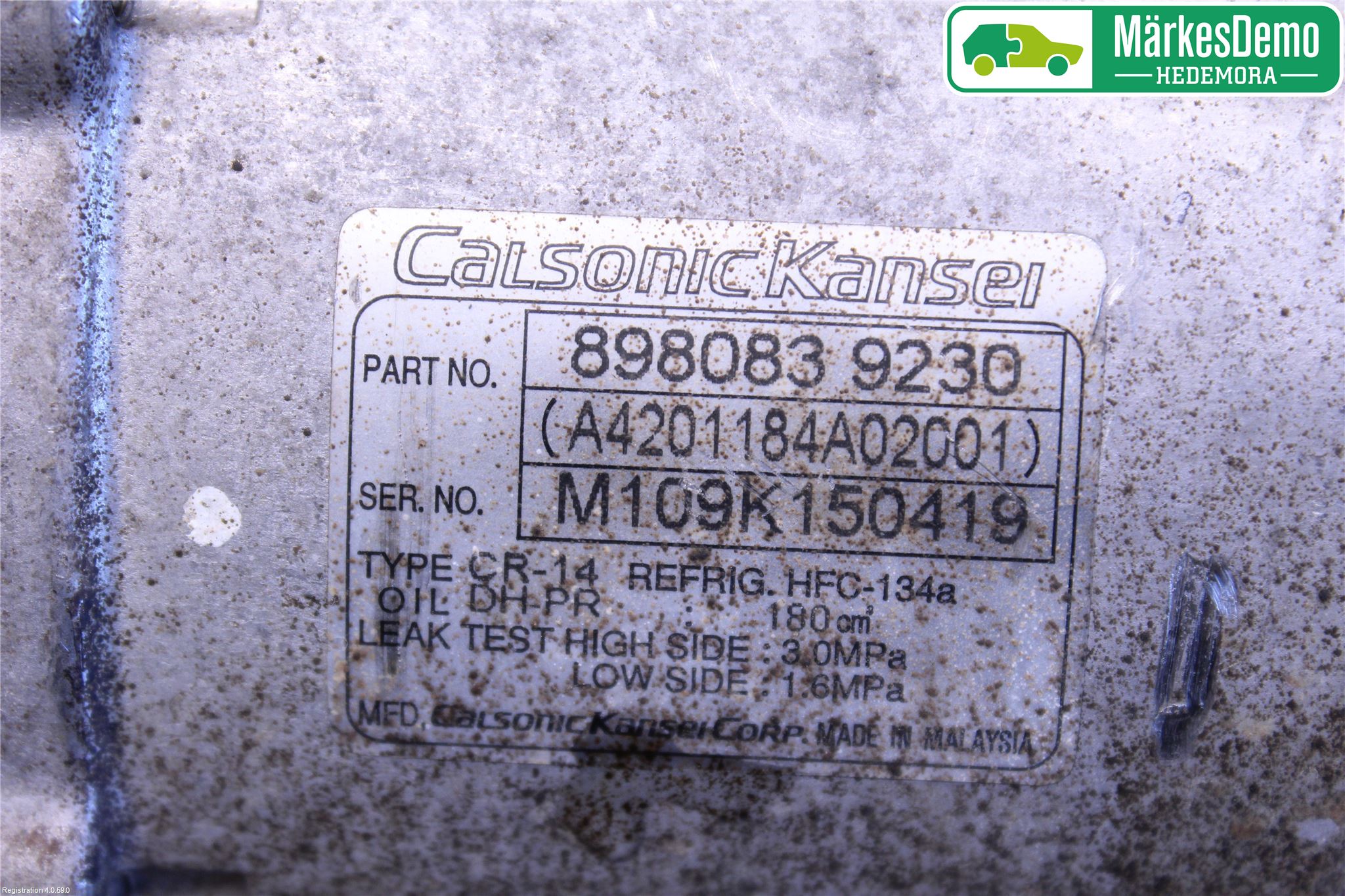 Isuzu D-MAX Varme Ac Kompressor