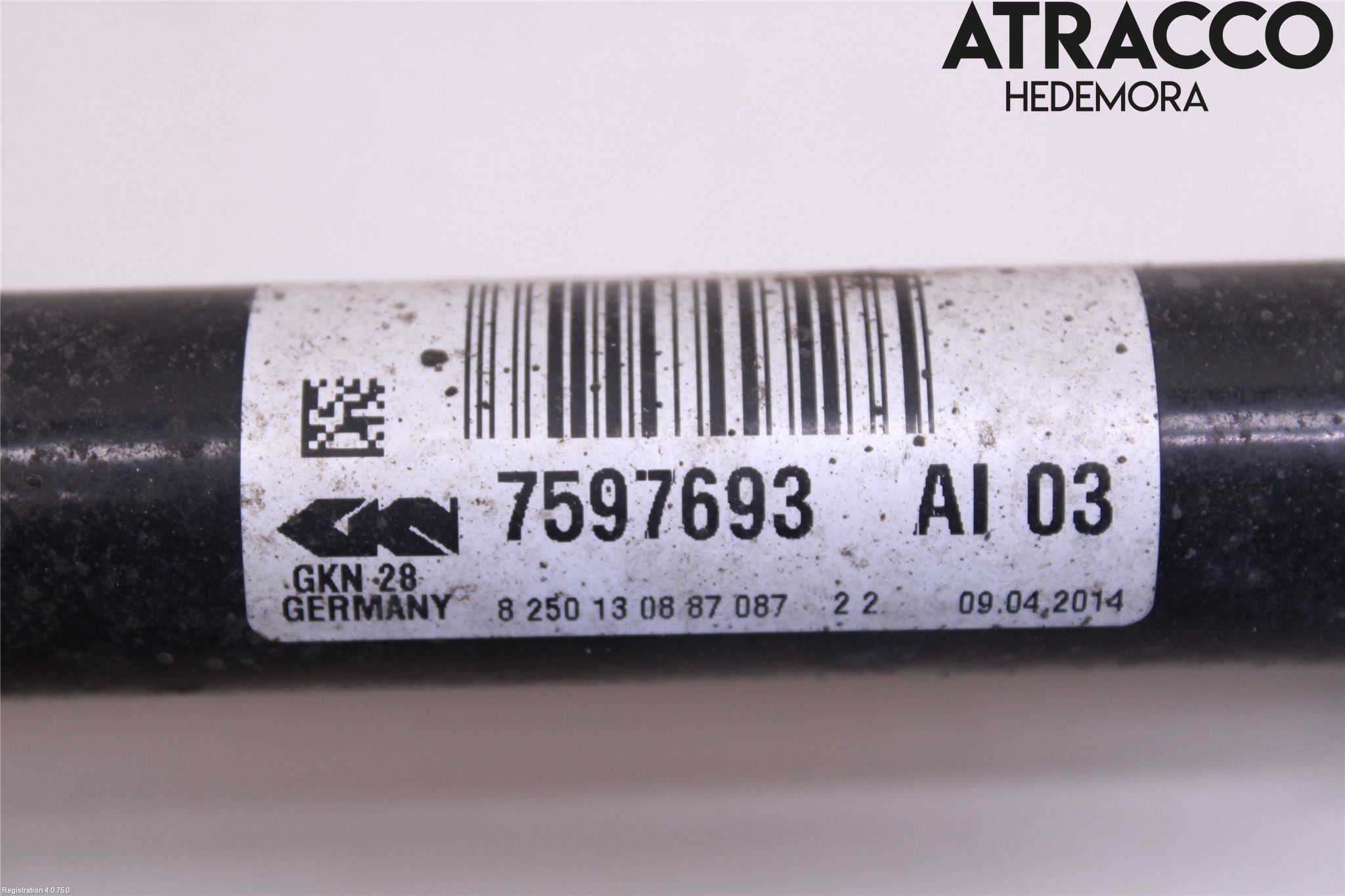 BMW 4 F32/F33/F82/F83 13-20 Drivaksel Foran Kompl Venstre