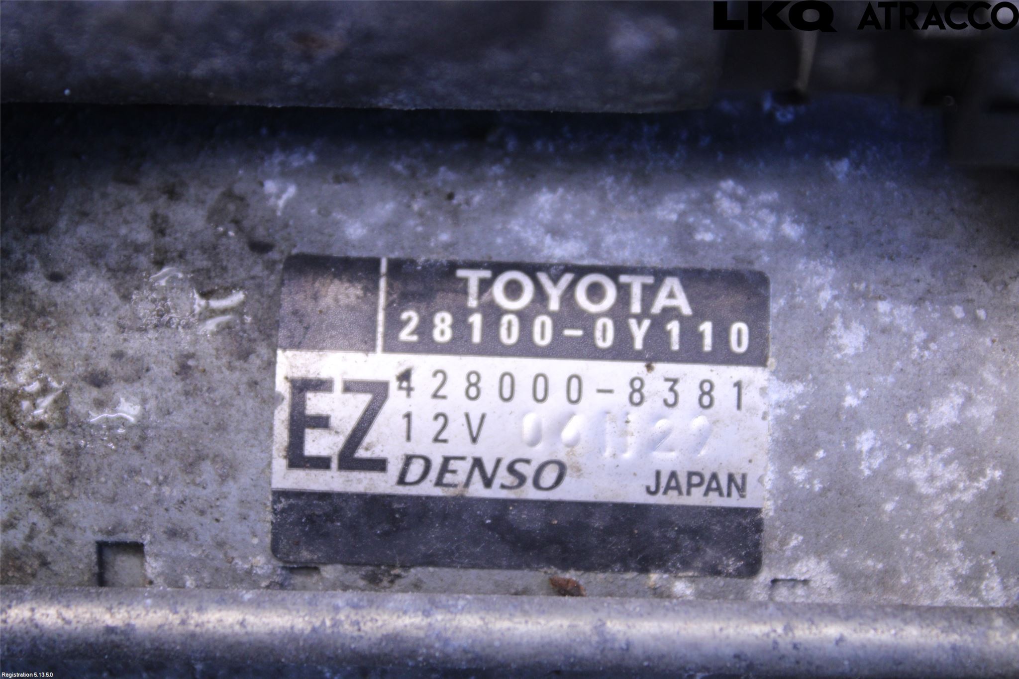 Toyota YARIS XP130 12-14 Startmotor