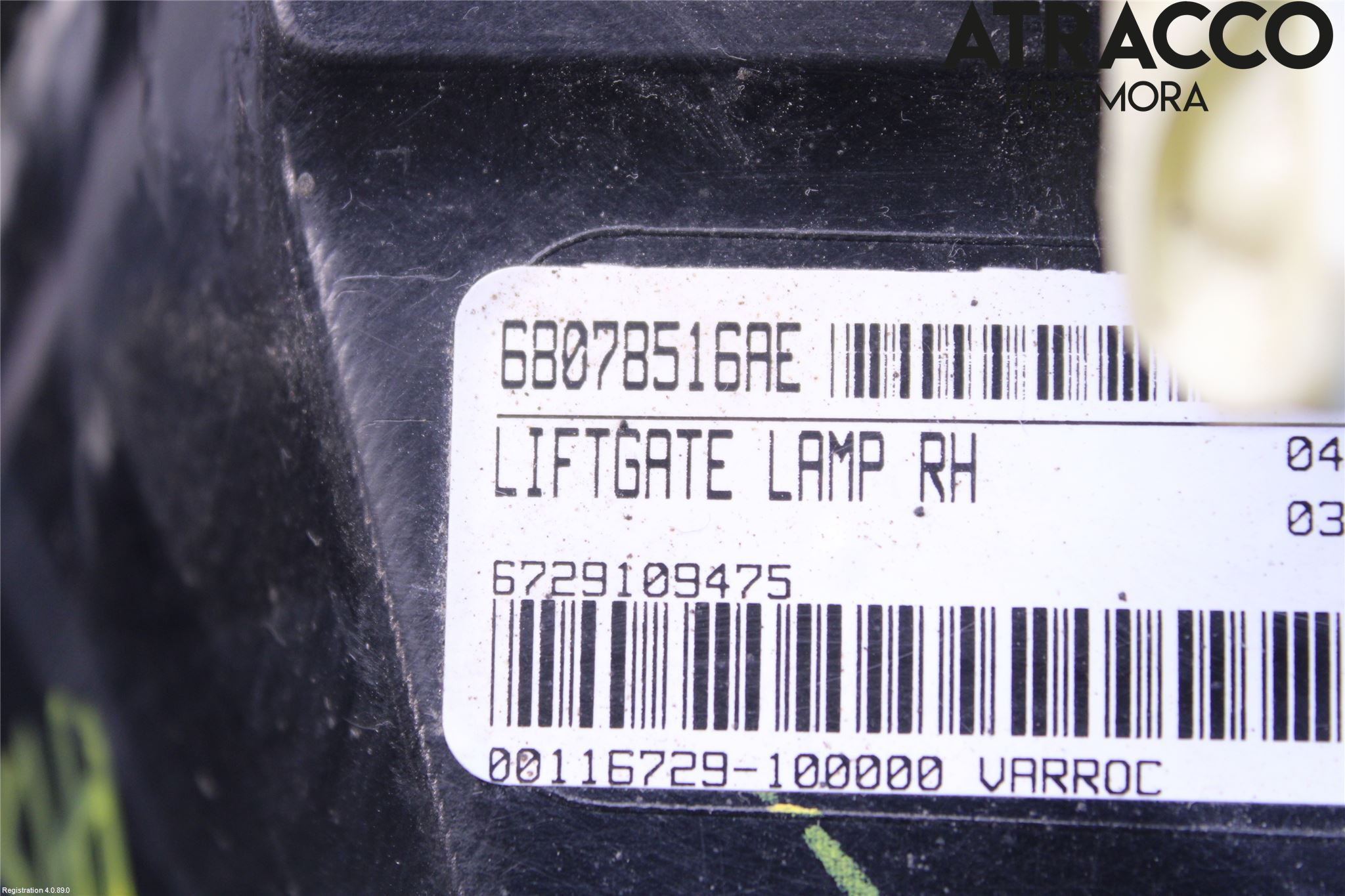 Fiat FREEMONT Baklykt Høyre  På Luke(Indre)