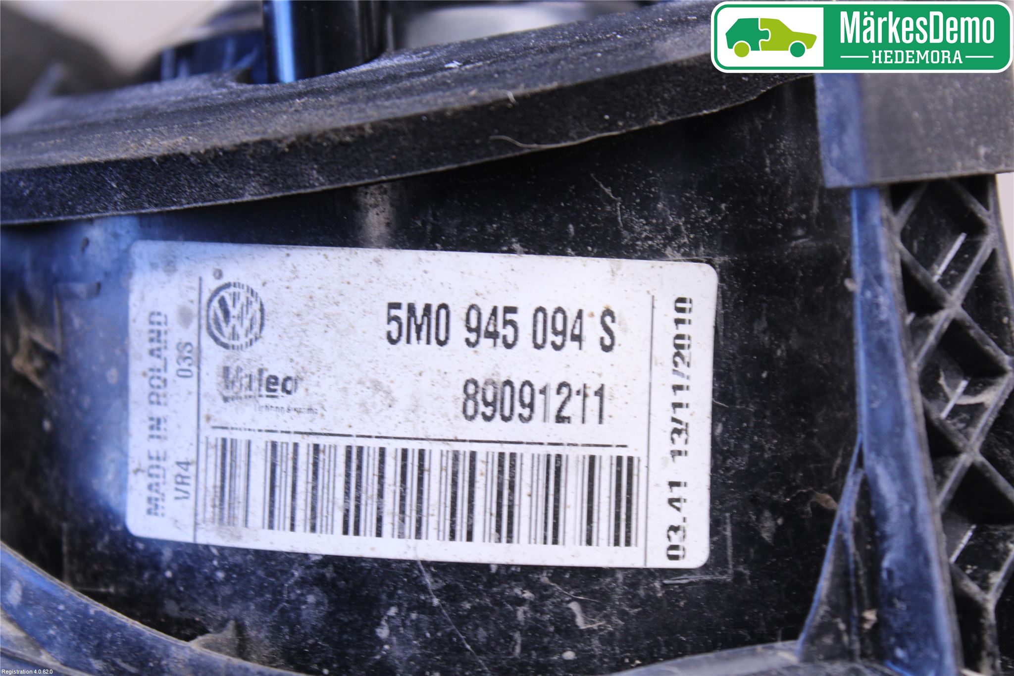 Volkswagen VW GOLF PLUS/CROSS GOLF 04-14 Baklykt Høyre  På Luke(Indre)