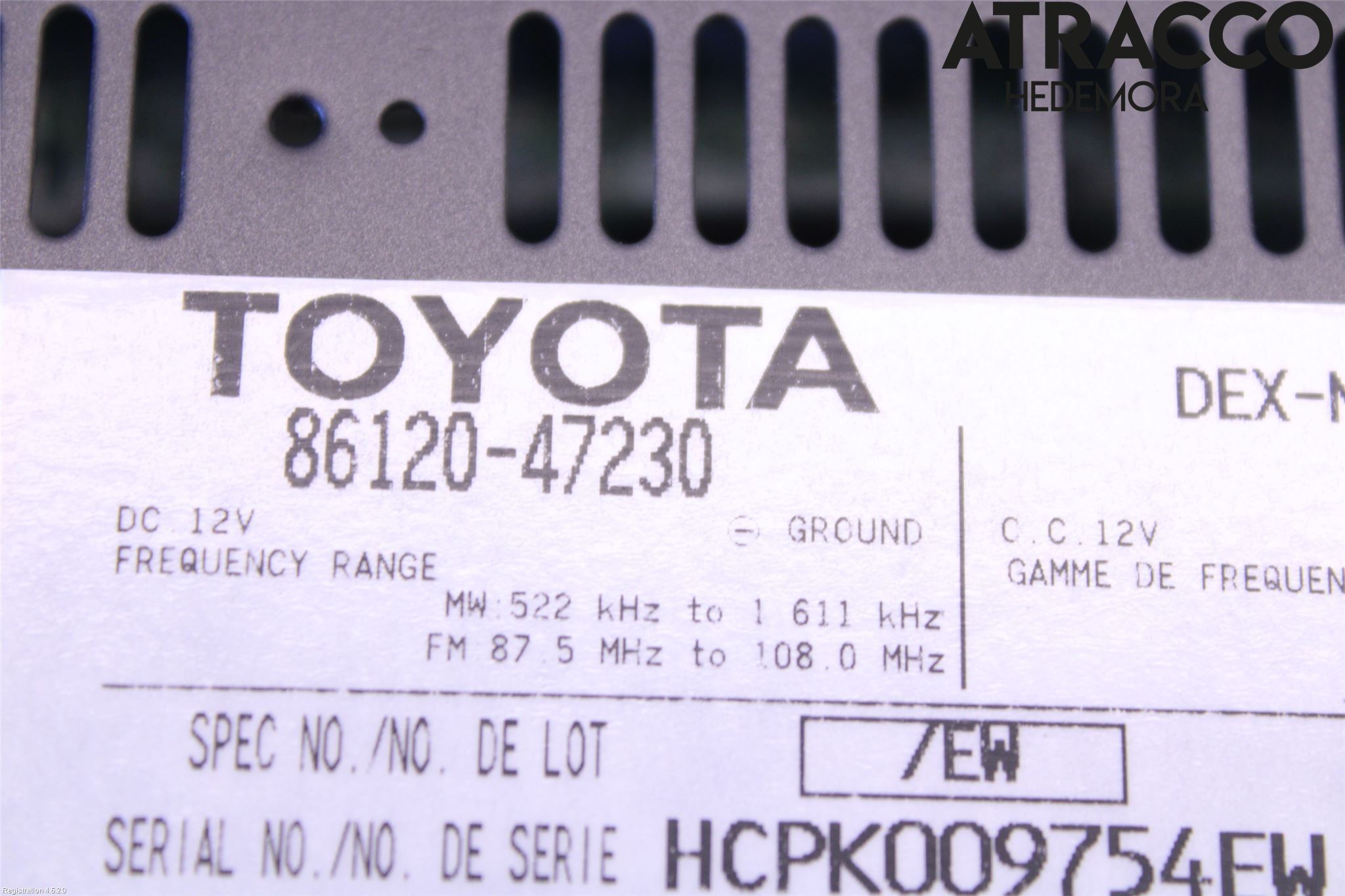 Toyota PRIUS NWH20 04-08 Stereo Radio Med Cd