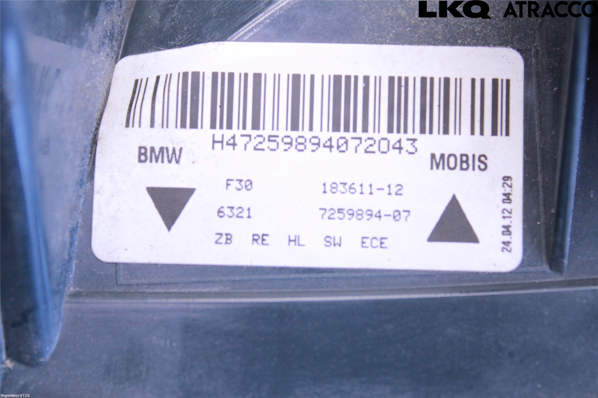 BMW 3 F30/F31/F80 12-19 Baklykt Høyre