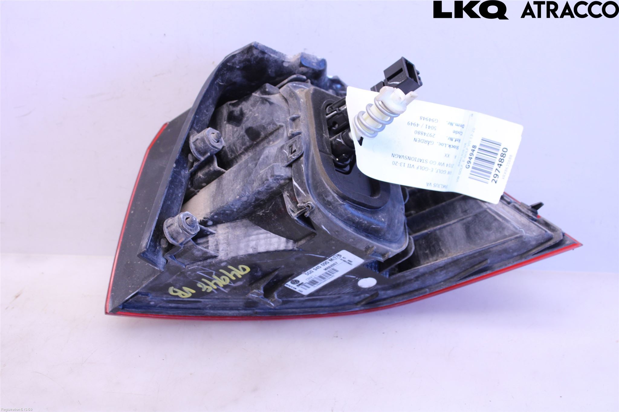 Volkswagen VW GOLF / E-GOLF VII 13-20 Baklykt Venstre