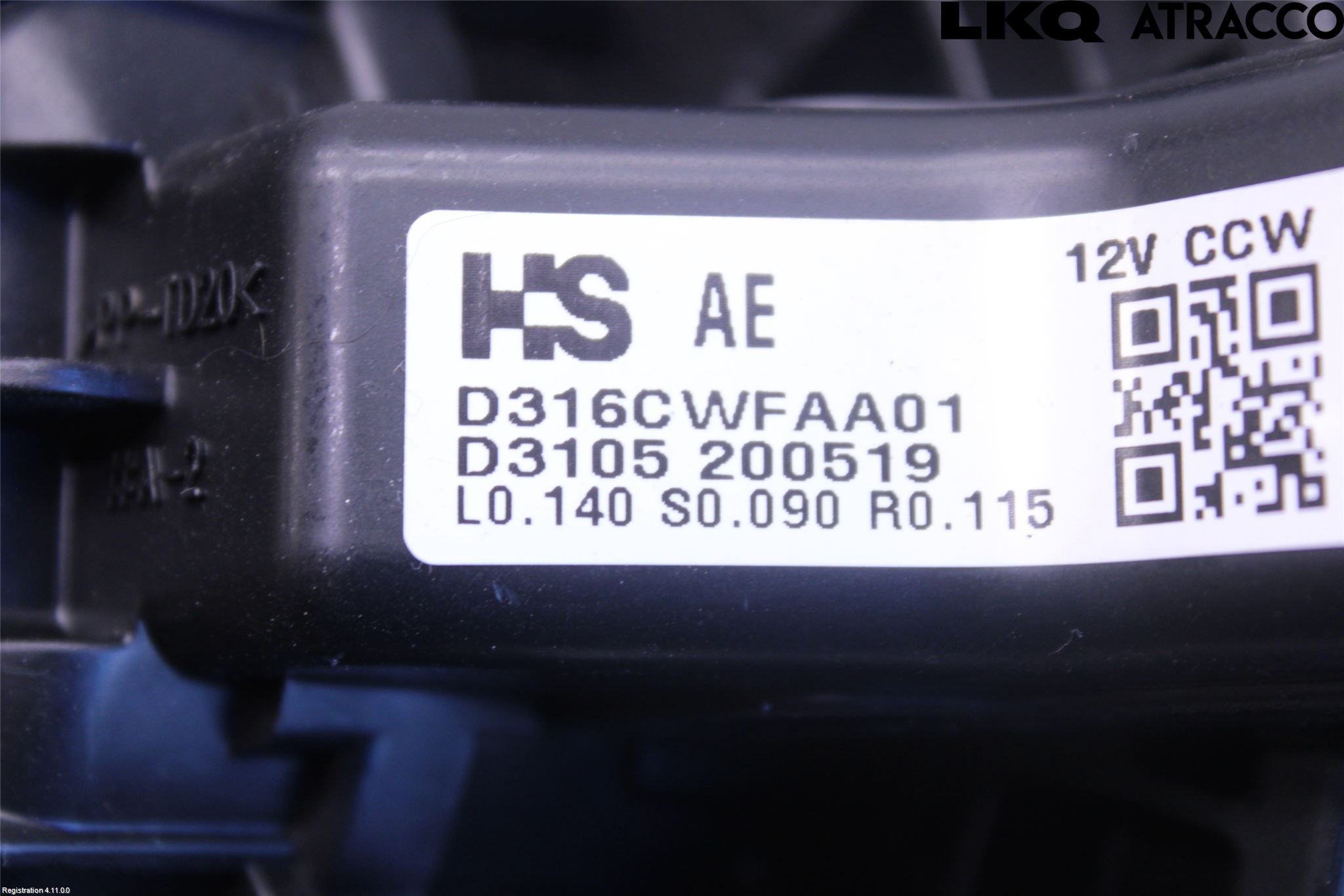 Kia NIRO (DE) 17-22 Varme Ac Varmeapparatvifte