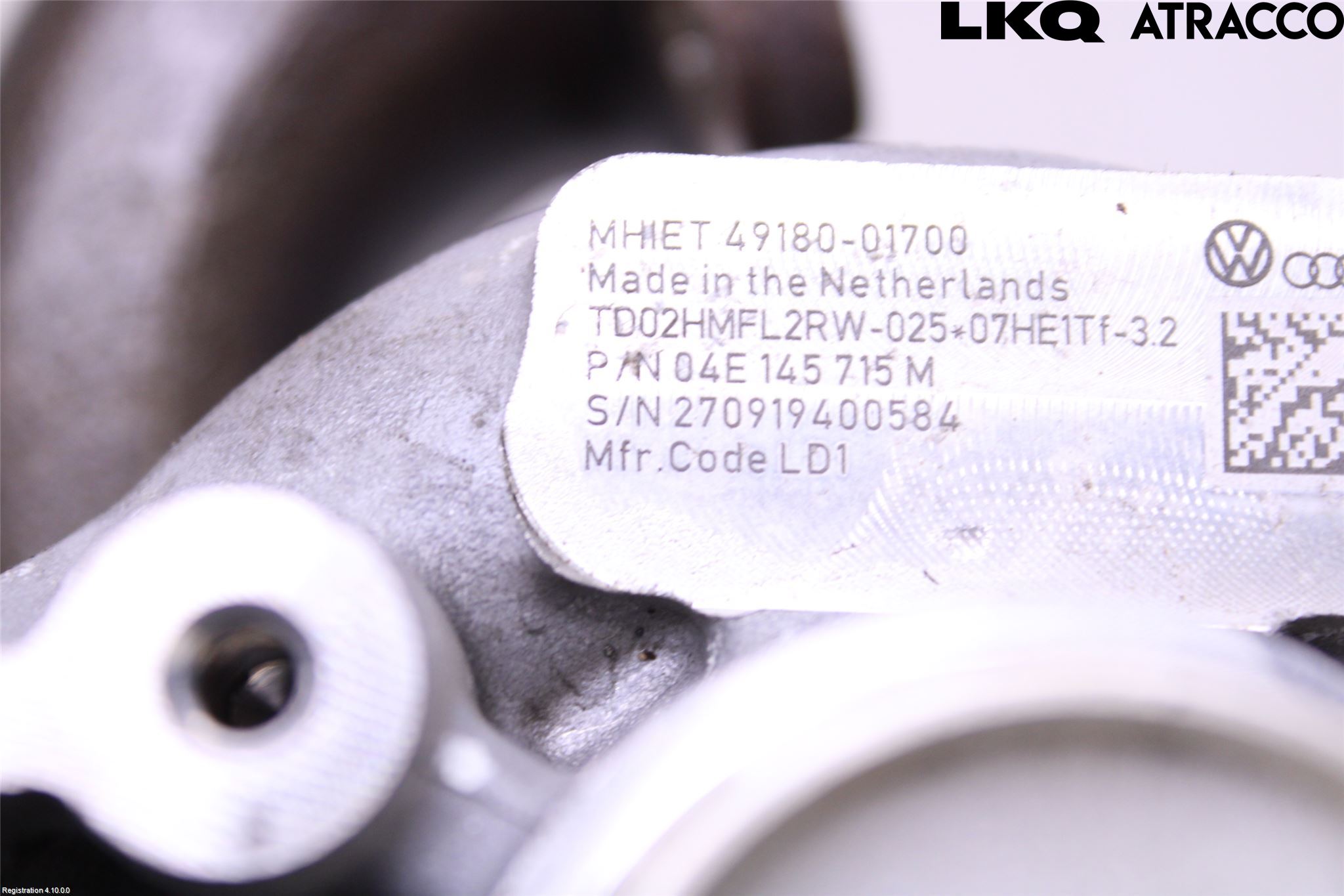 Volkswagen VW GOLF / E-GOLF VII 13-20 Turboaggregat