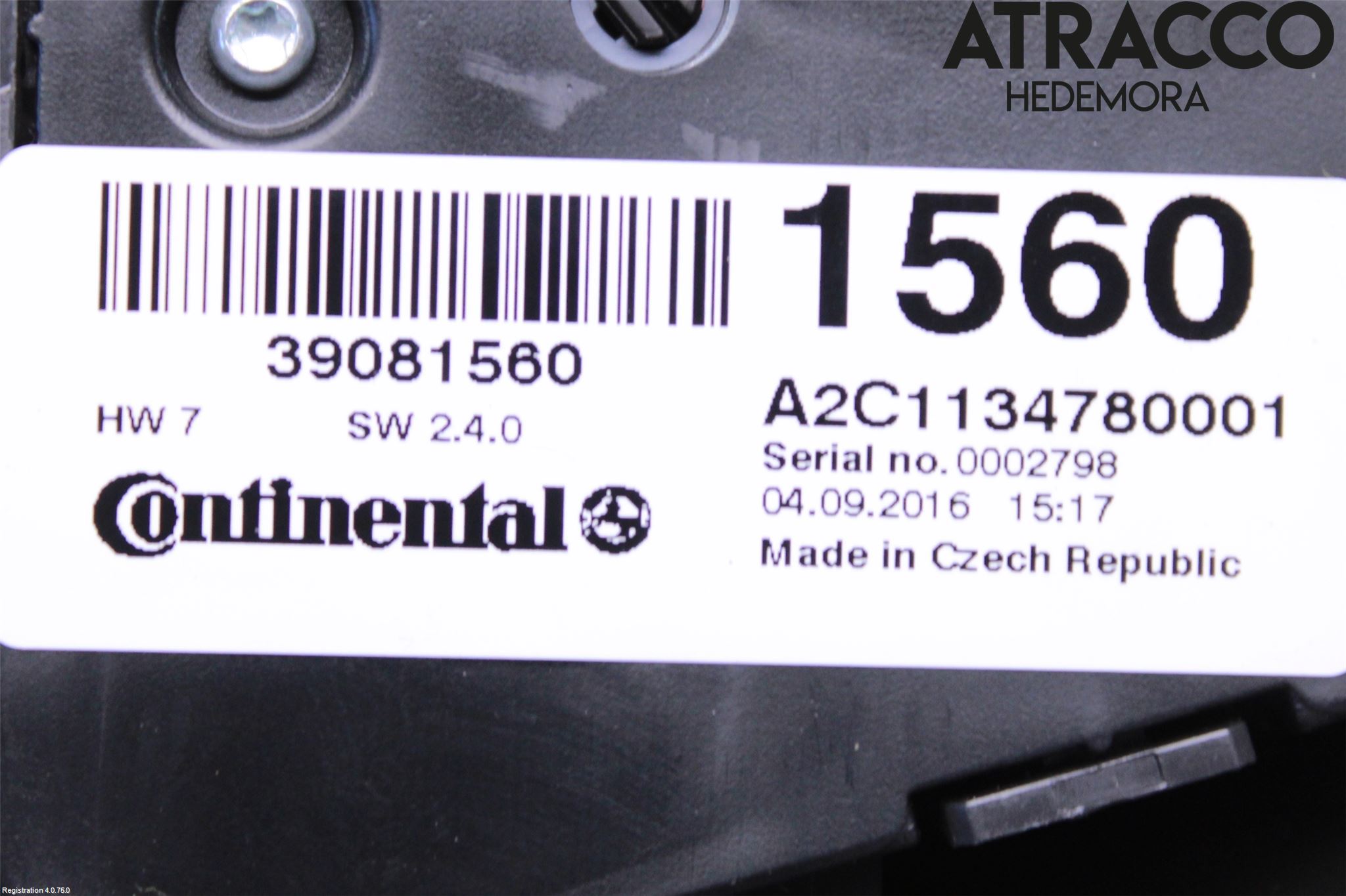 Opel ZAFIRA C 12-19 Varme Ac Betjening-Display