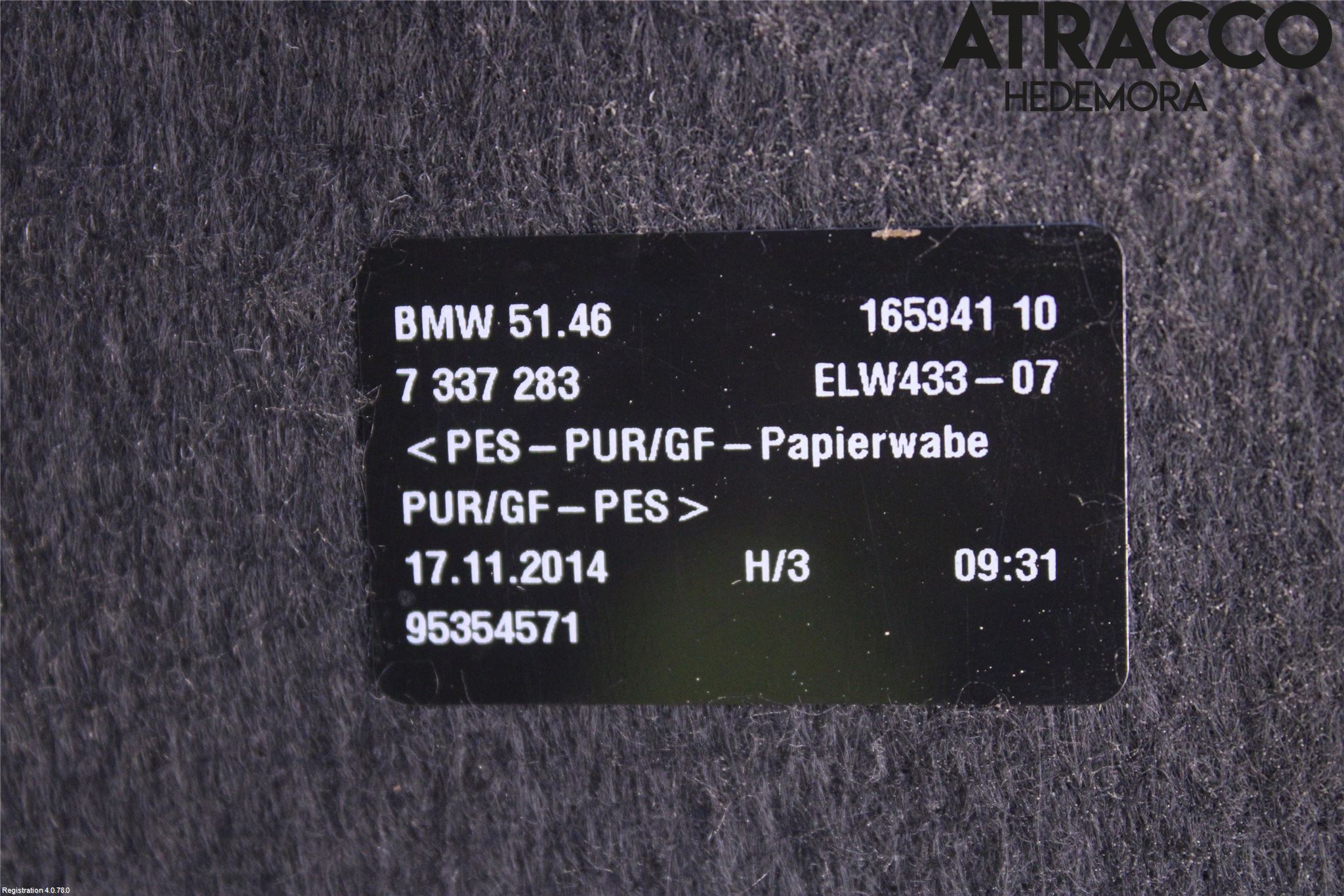 BMW 4 F32/F33/F82/F83 13-20 Innr Hattehylle
