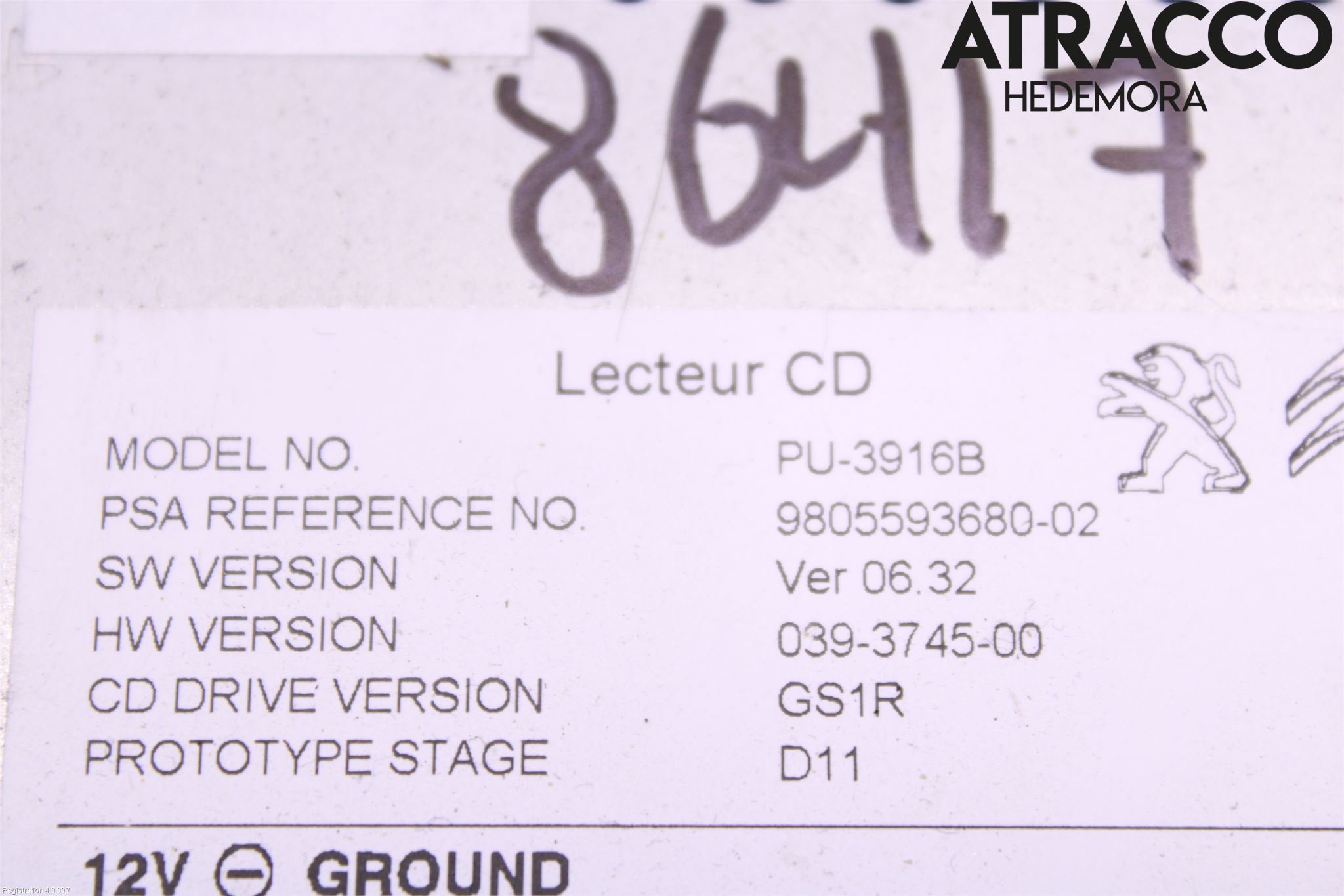 Citroen C4 II 11-18 Stereo Radio Med Cd