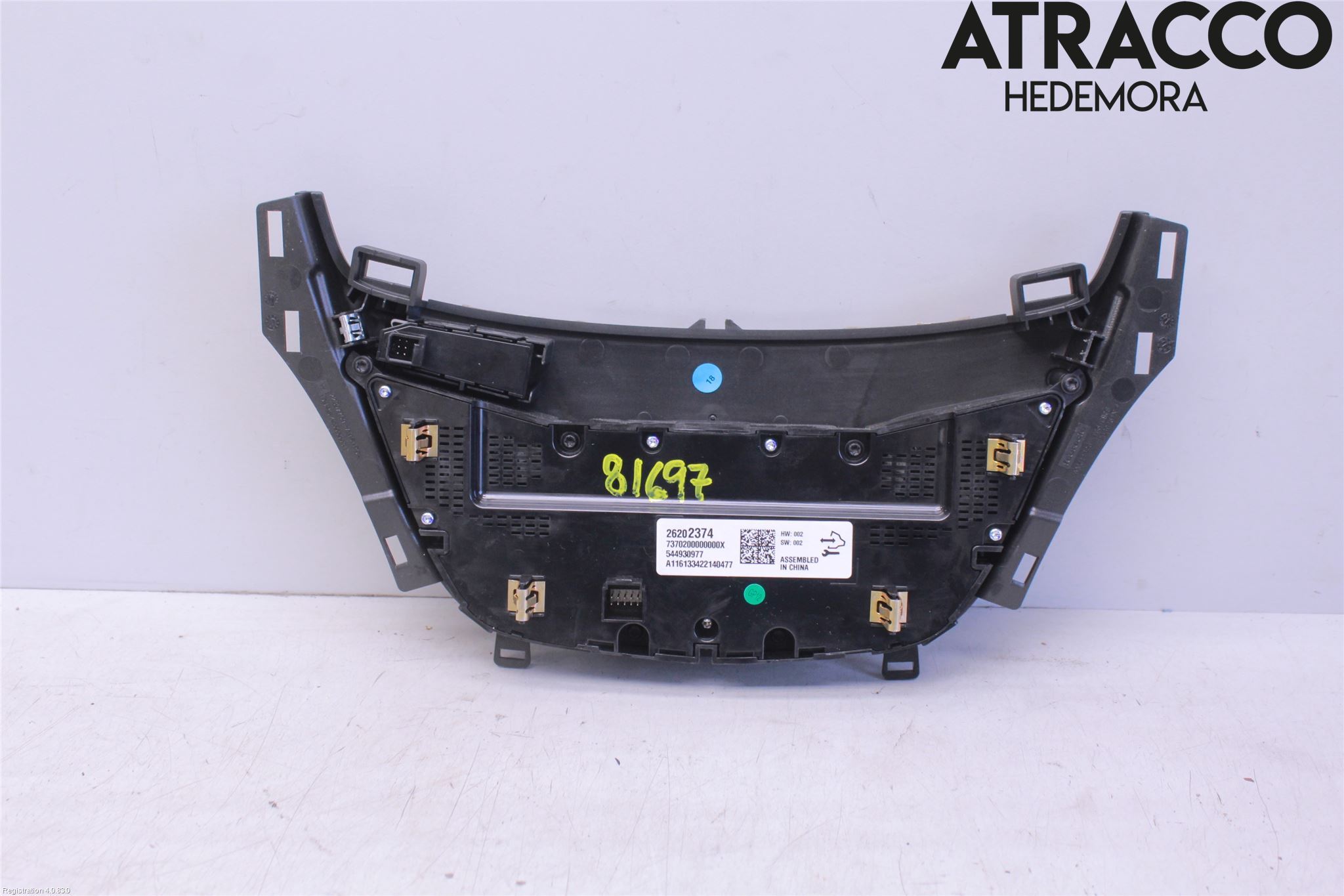 Opel INSIGNIA 17- Varme Ac Betjening-Display