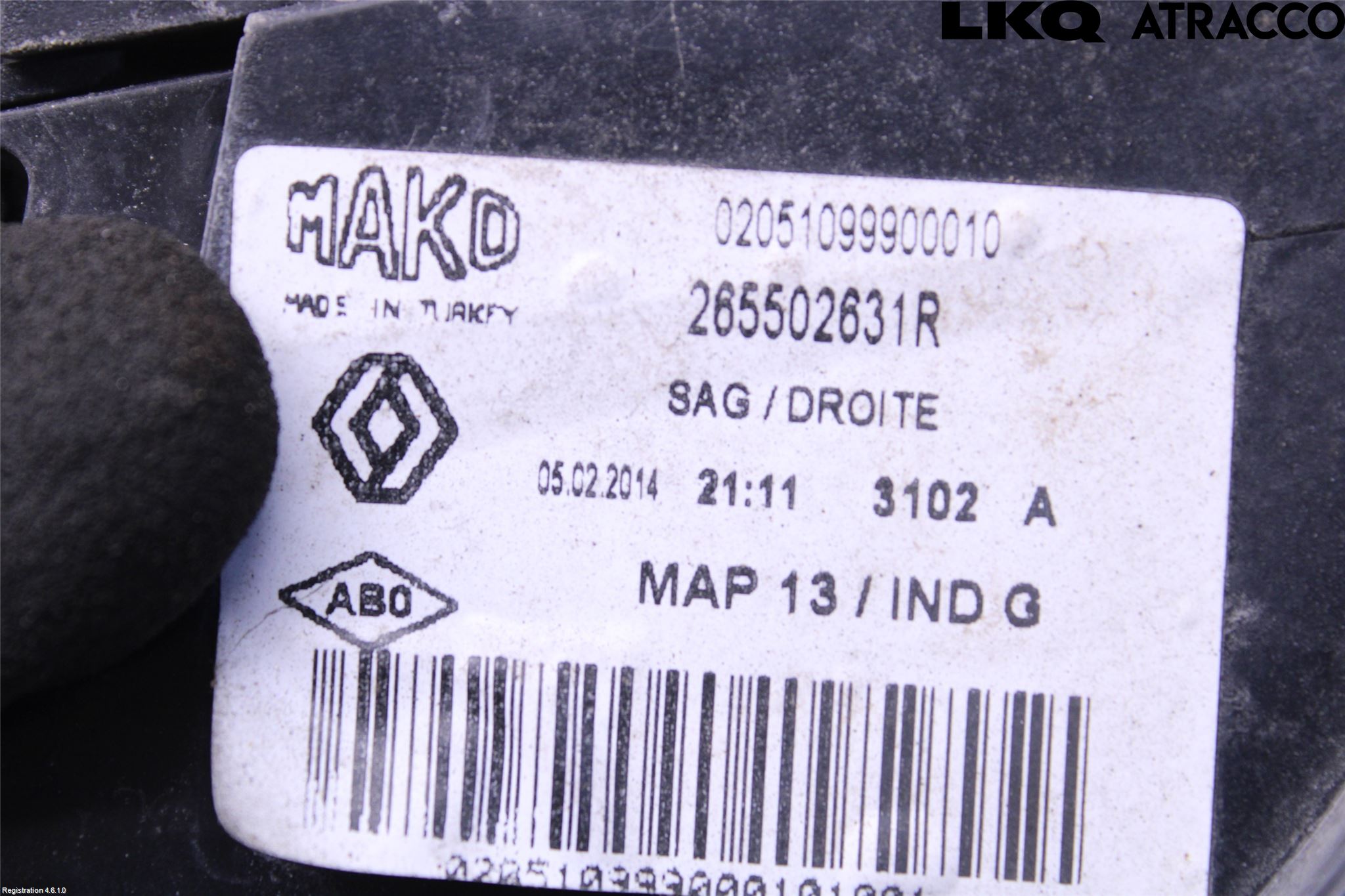 Renault CLIO IV 12-16 Baklykt Høyre