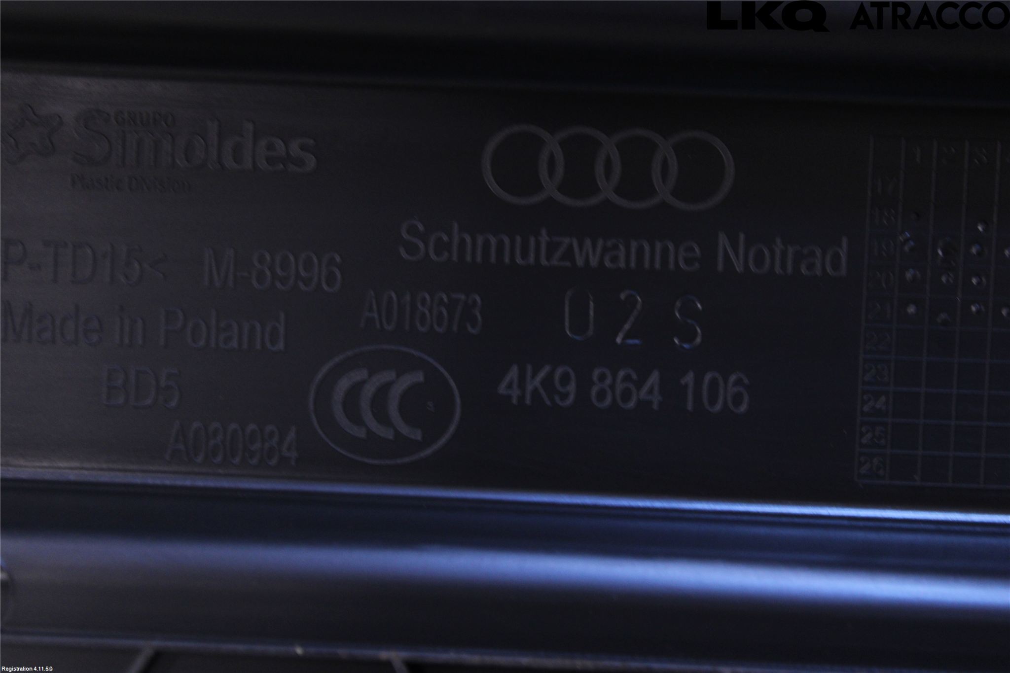 Audi A6/S6 E-TRON 24- Bakluke Bun (Utgår 5023)