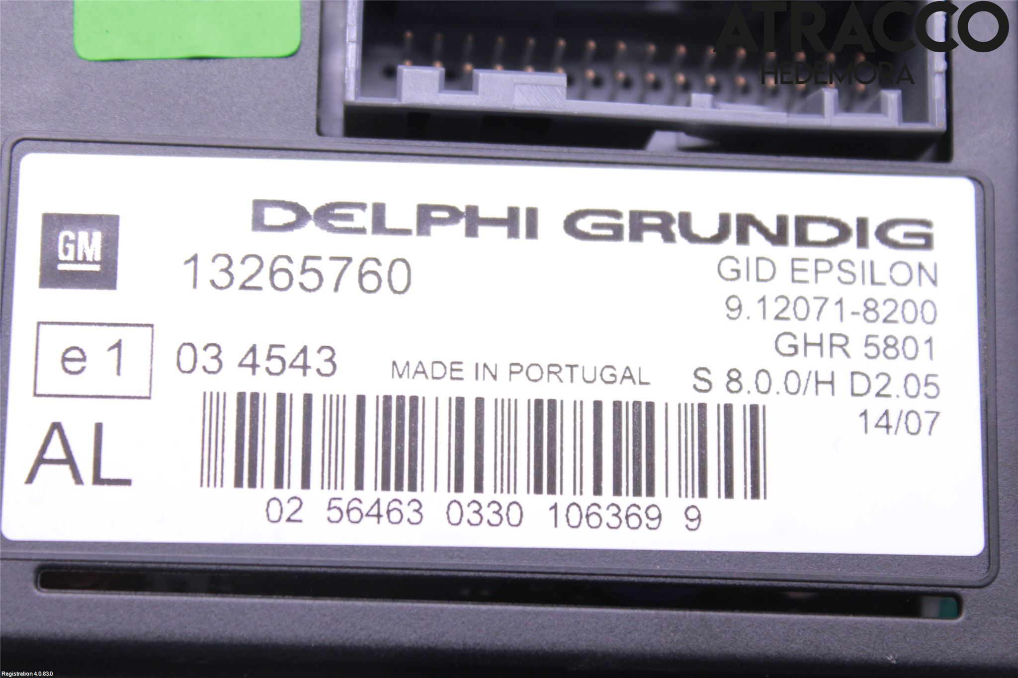 Opel VECTRA C 06-08 Instr Skjerm Dvd-Gps-Ac-Tlf