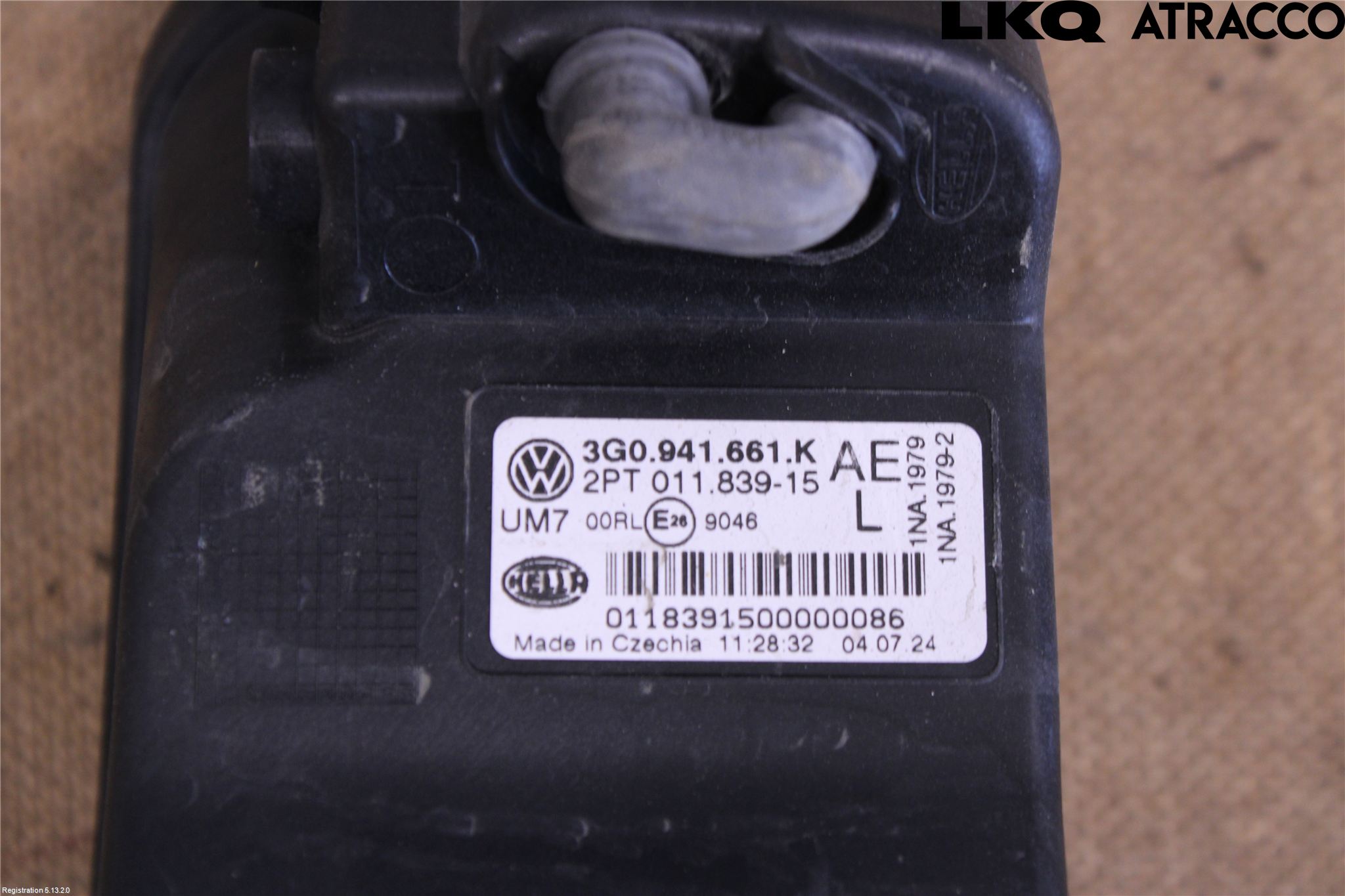 Volkswagen VW PASSAT 15-19 Frontlykt-Kurve-Tåkelys