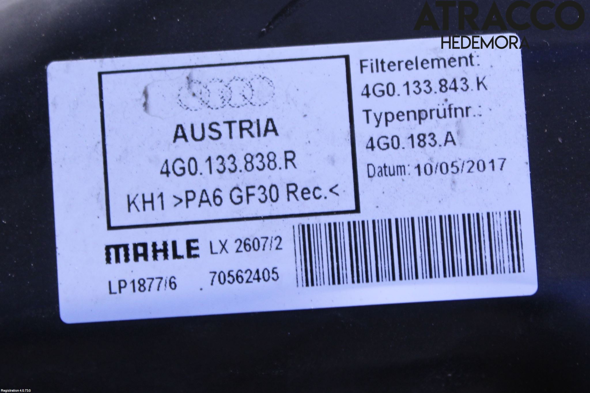 Audi A6/S6 4G 11-18 Luftfilter Boks