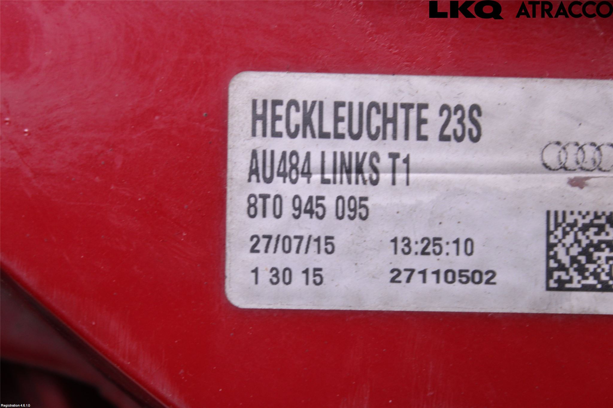 Audi A5 07-16 Baklykt Venstre