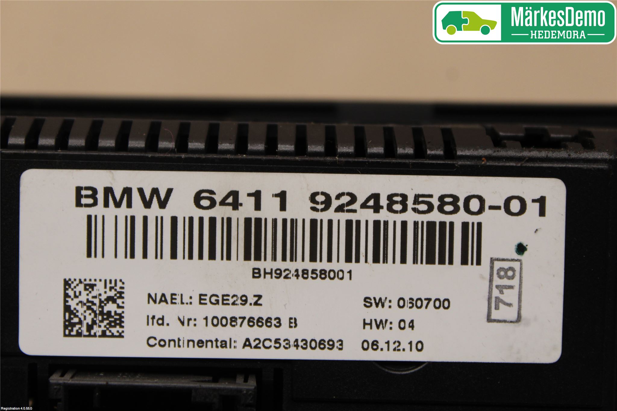 BMW X1 E84 10-15 Varme Ac Betjening-Display