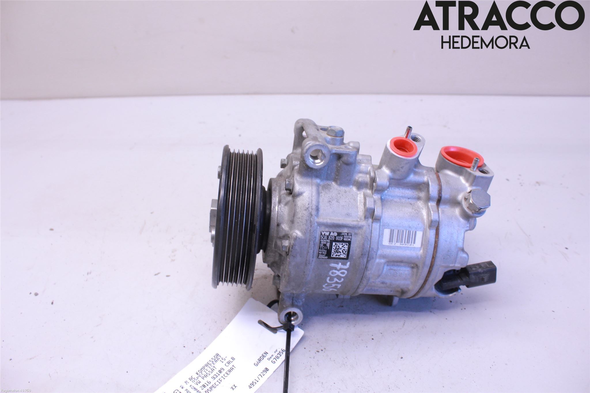 Volkswagen VW PASSAT 15-19 Varme Ac Kompressor