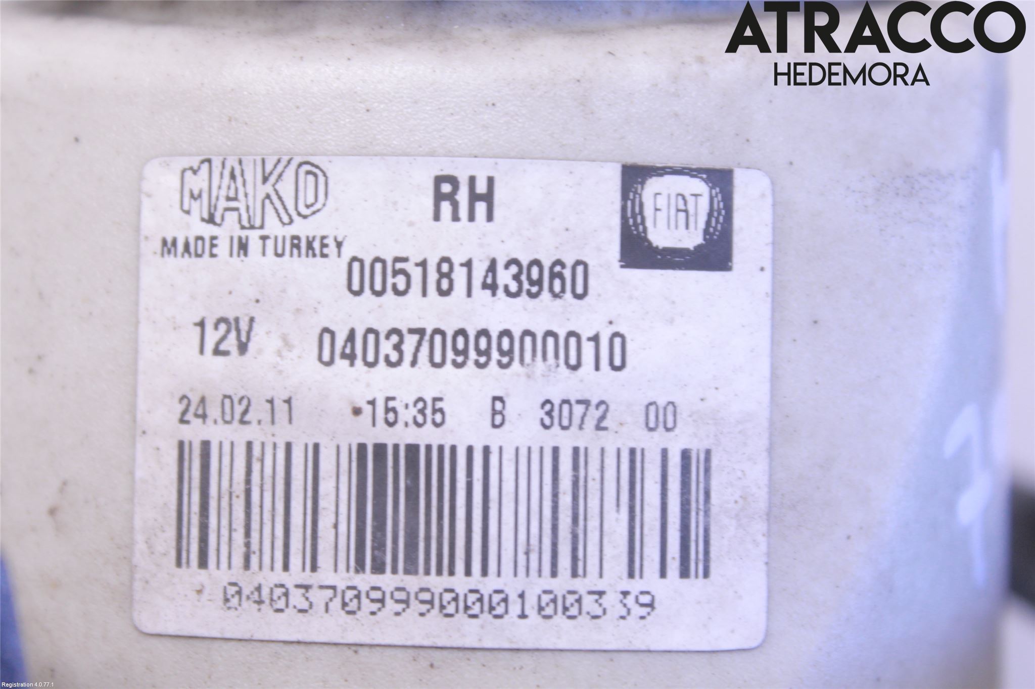 Fiat DOBLO CARGO Frontlykt-Kurve-Tåkelys