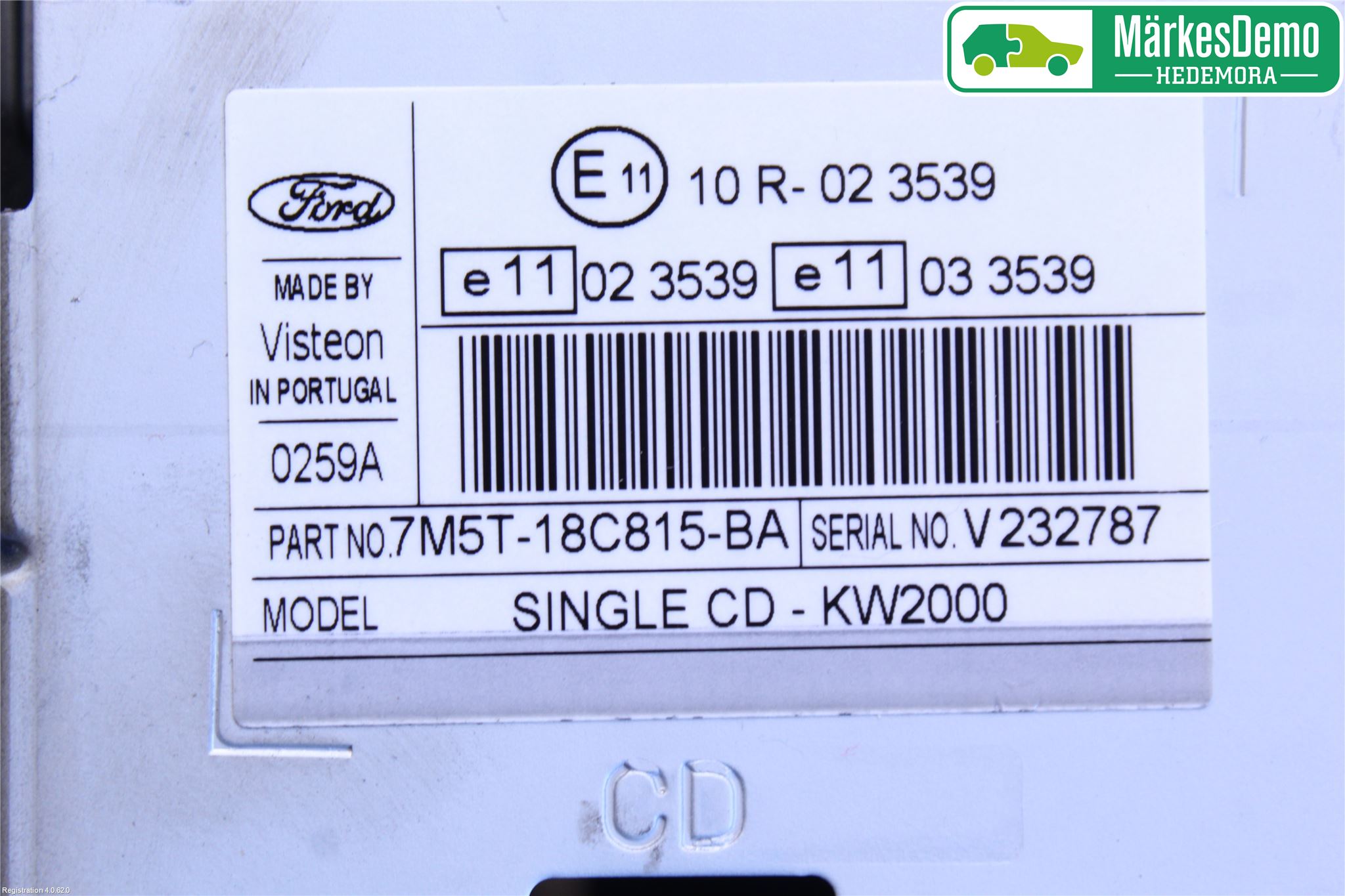 Ford FOCUS     04-07 Stereo Radio Med Cd