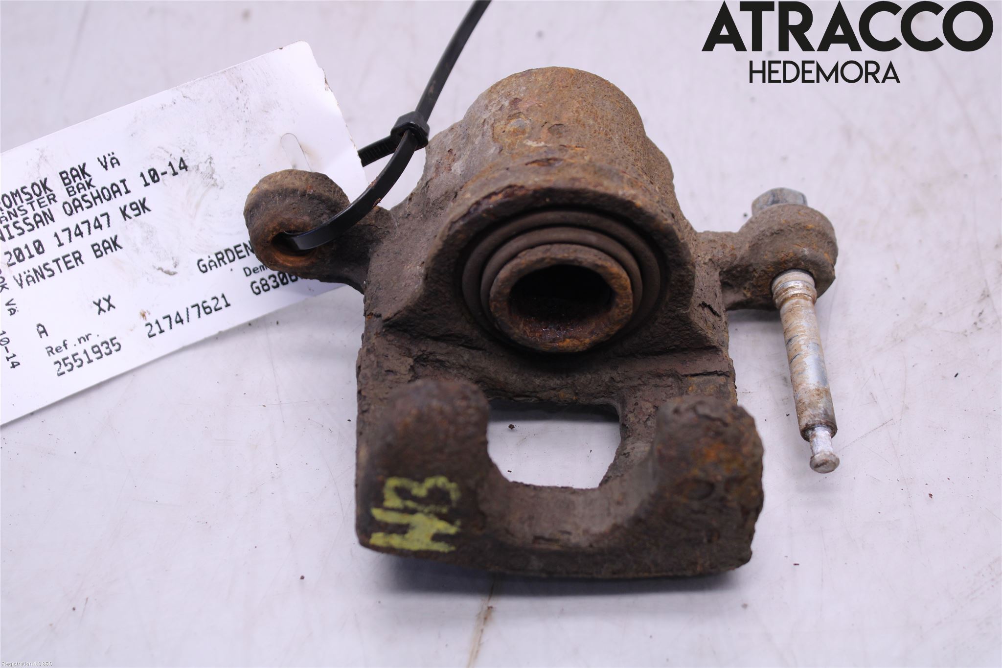 Nissan QASHQAI 10-14 Bremsecaliper Bak Venstre