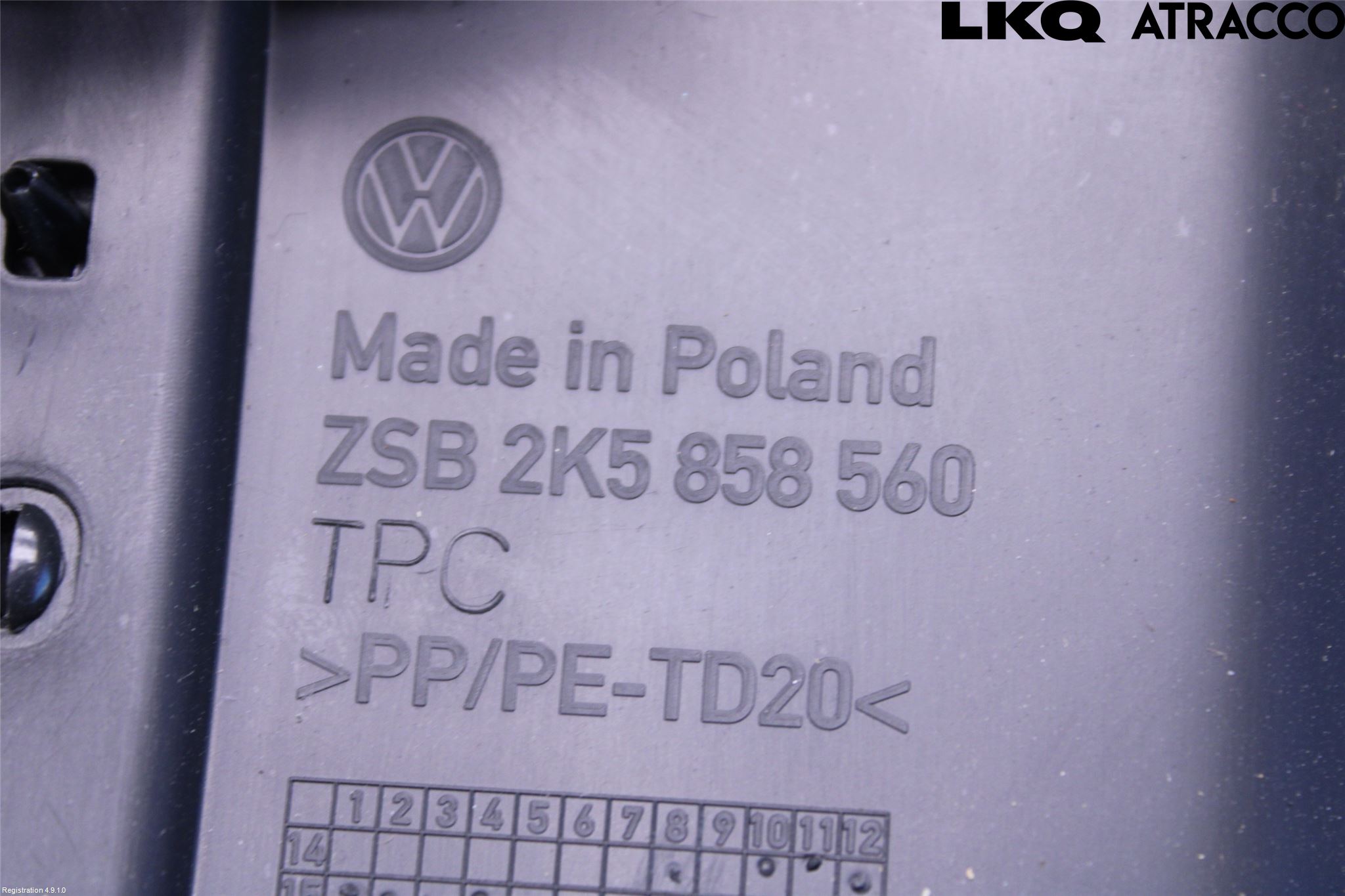 Volkswagen VW CADDY 16-20 Rattdeksel - Deksler