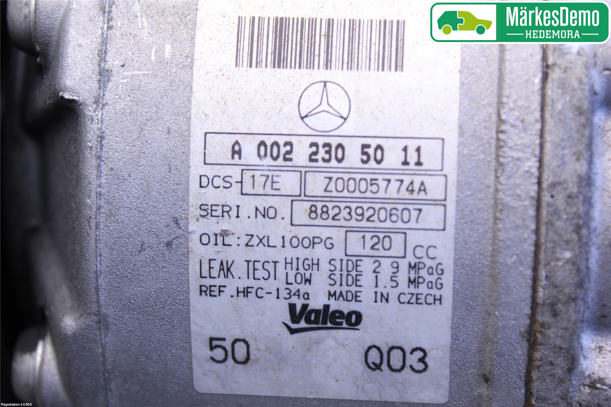 Mercedes-Benz MB C-KLASS (W204) 07-15 Varme Ac Kompressor