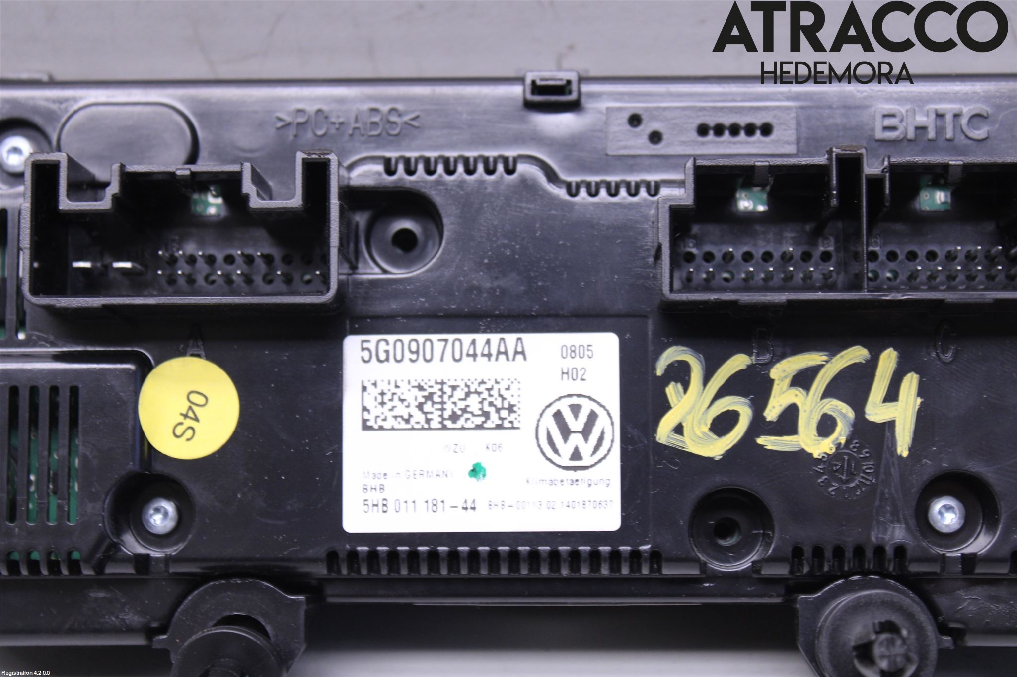 Volkswagen VW GOLF / E-GOLF VII 13-20 Varme Ac Betjening-Display