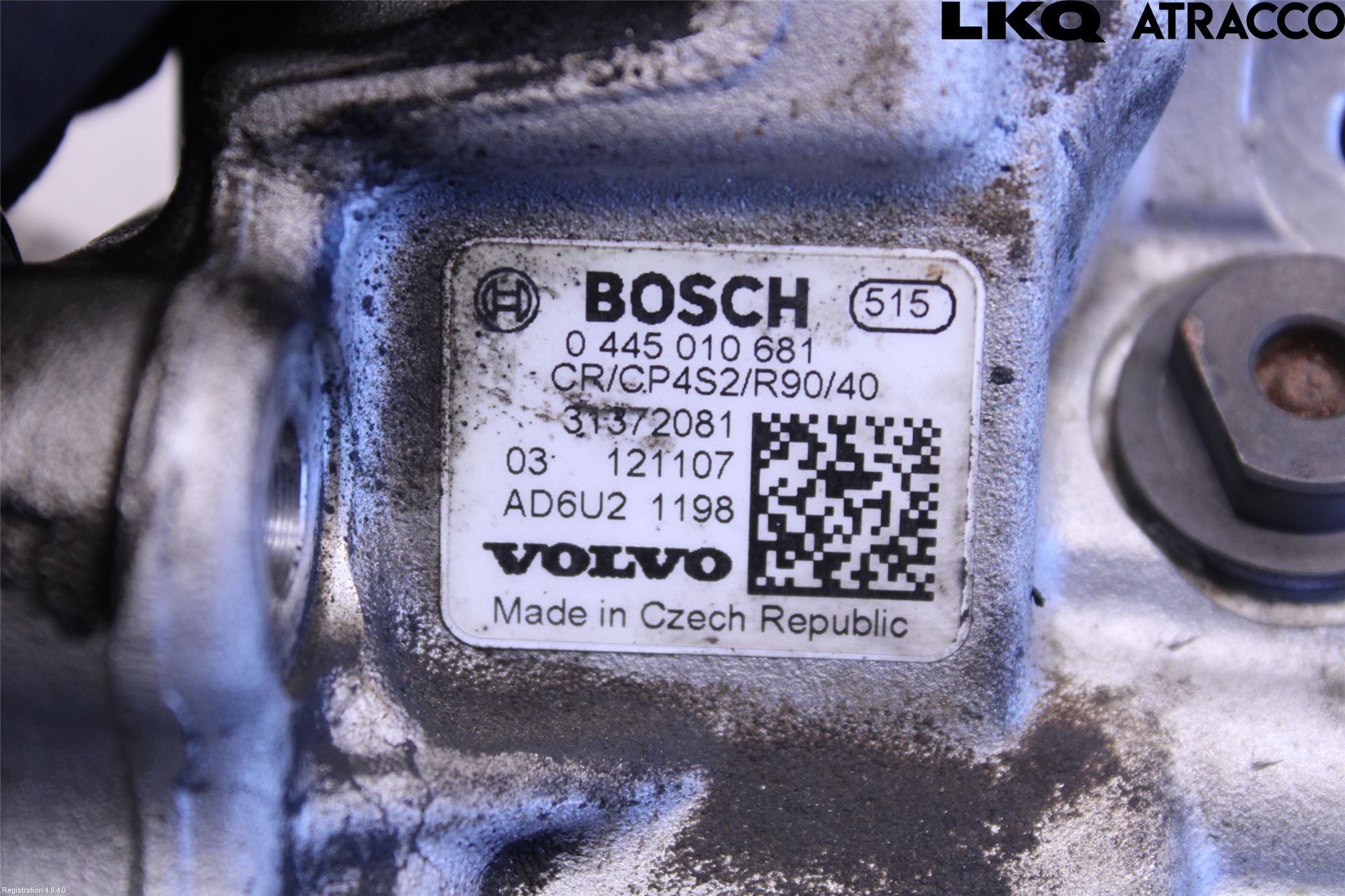 Volvo V60 11-13 Drivstoff Dieselpumpe Hoved