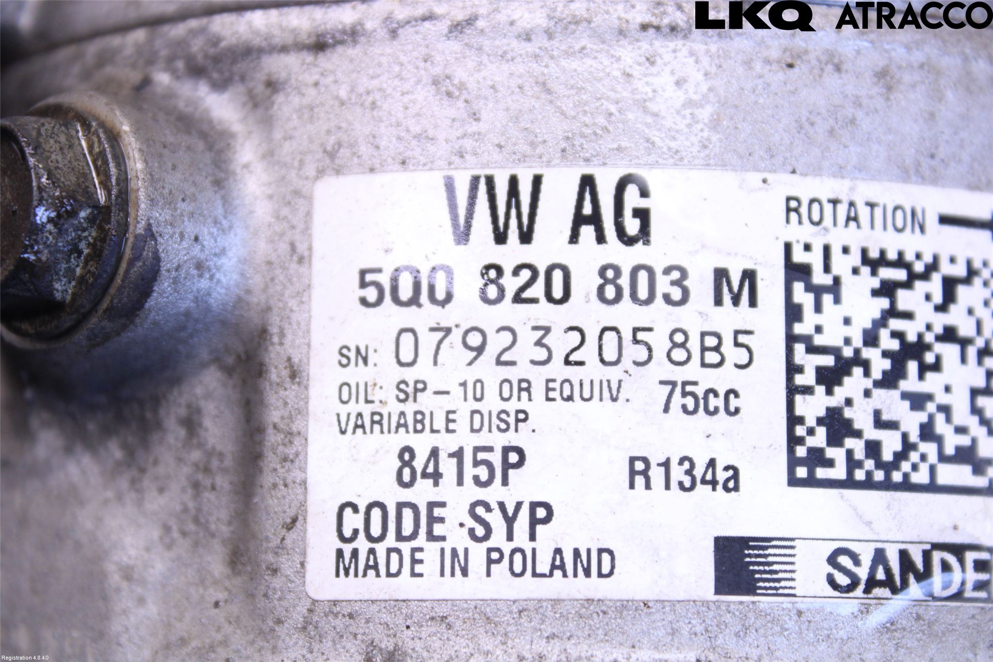 Volkswagen VW CADDY 16-20 Varme Ac Kompressor
