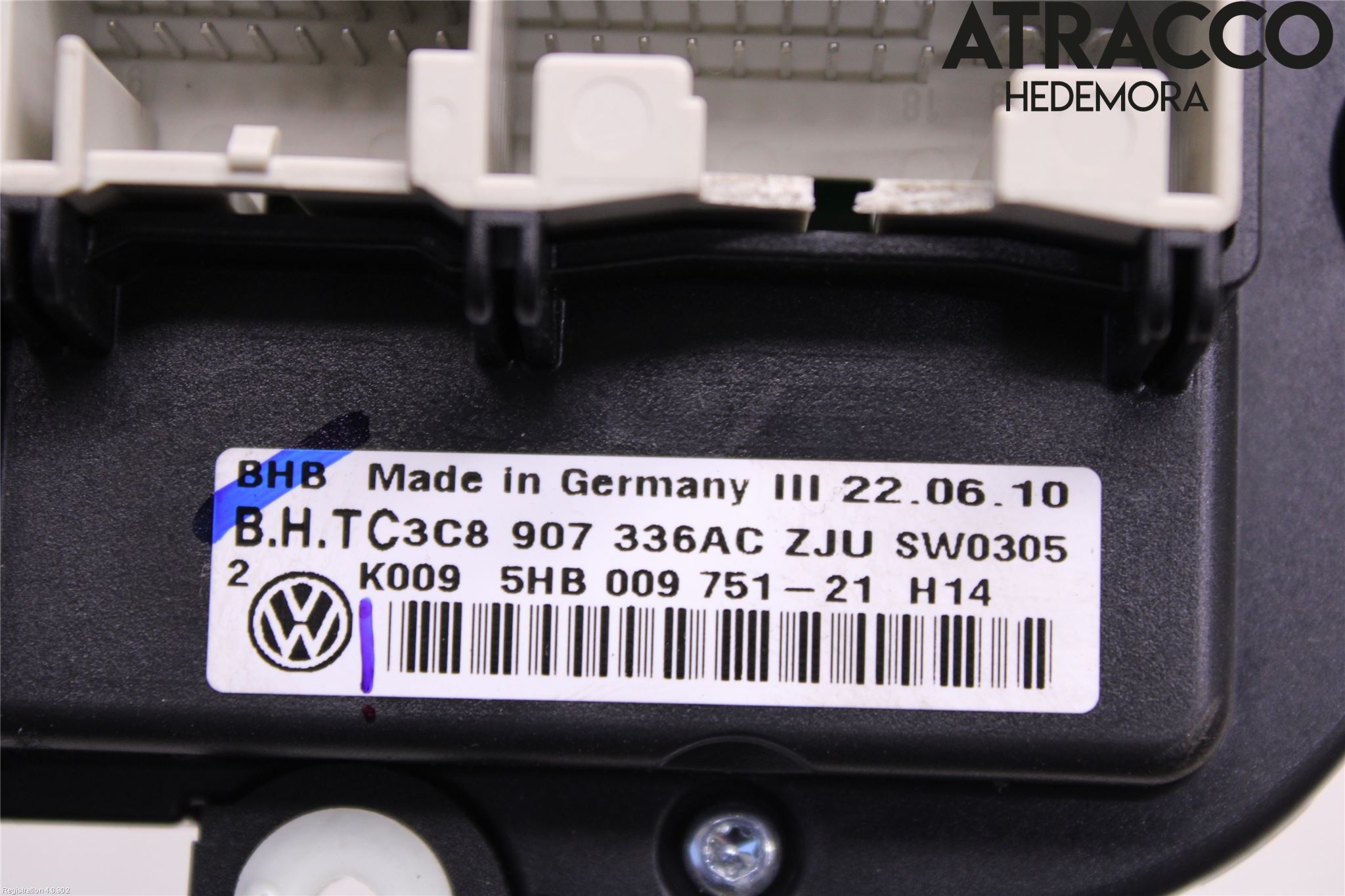 Volkswagen VW GOLF VI 09-13 Varme Ac Betjening-Display