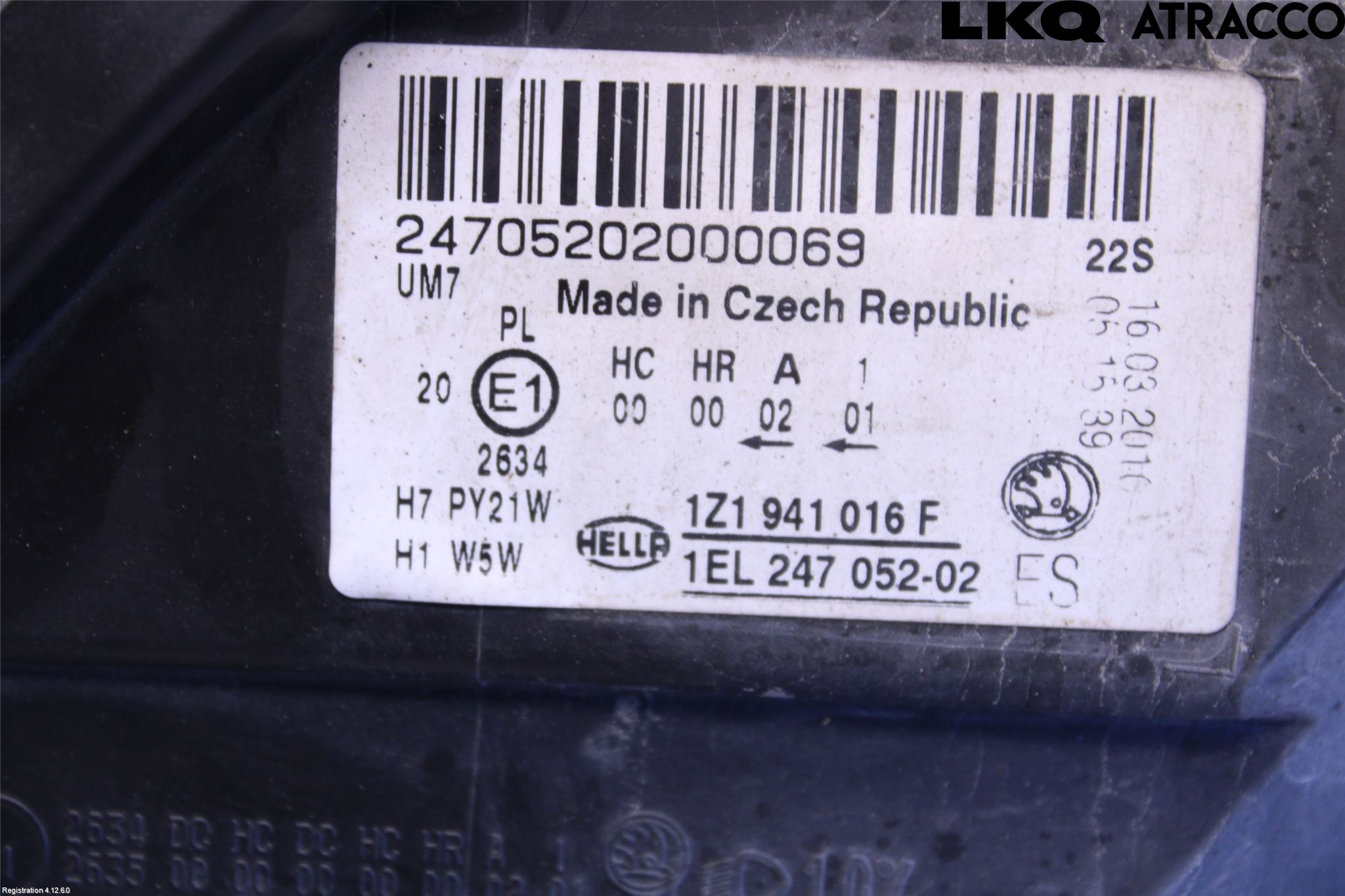 Skoda OCTAVIA (1Z) 05-13 Frontlykt Høyre