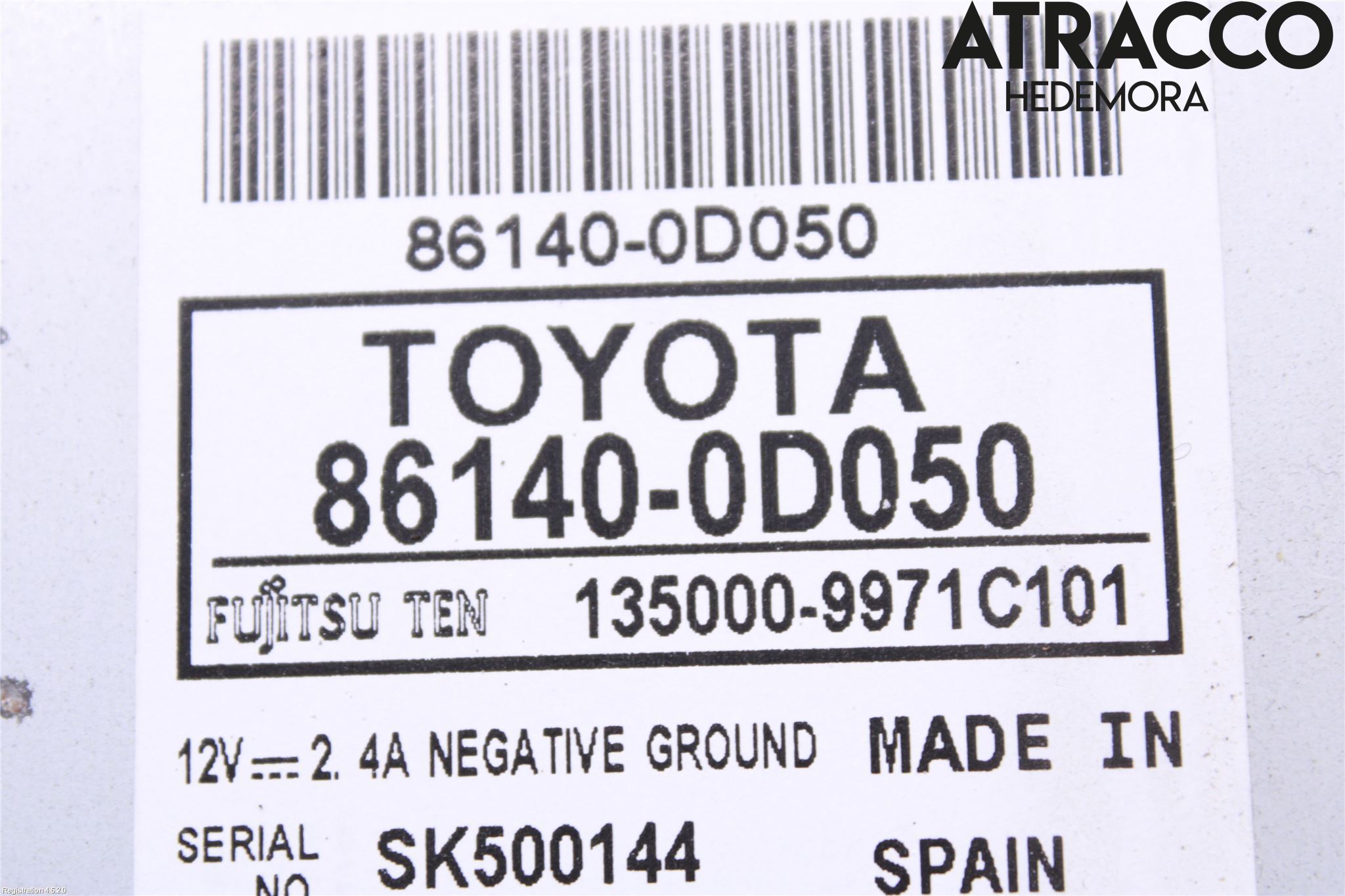 Toyota YARIS XP130 12-14 Stereo Radio Med Cd