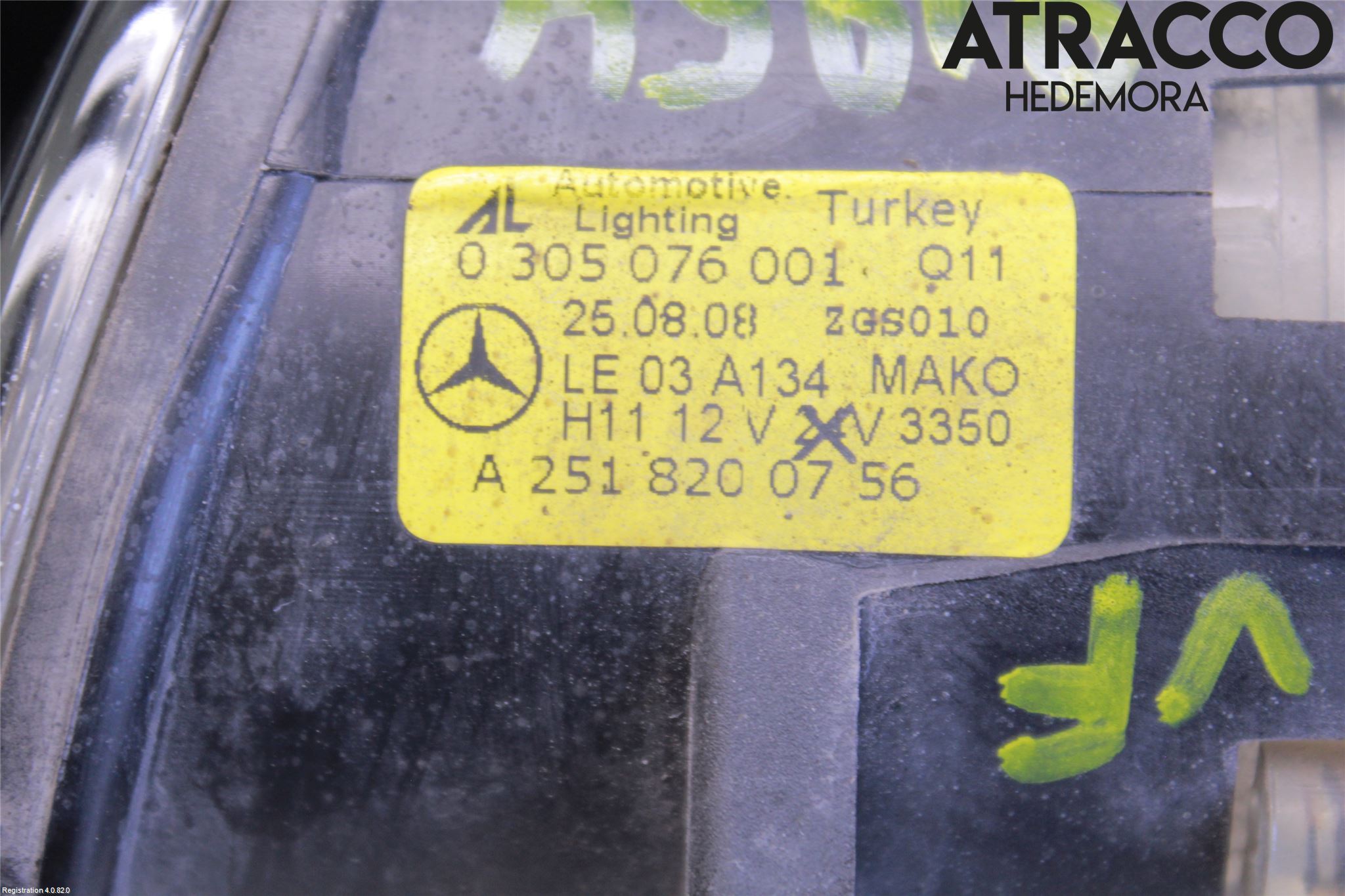 Mercedes-Benz MB C-KLASS (W204) 07-15 Frontlykt-Kurve-Tåkelys