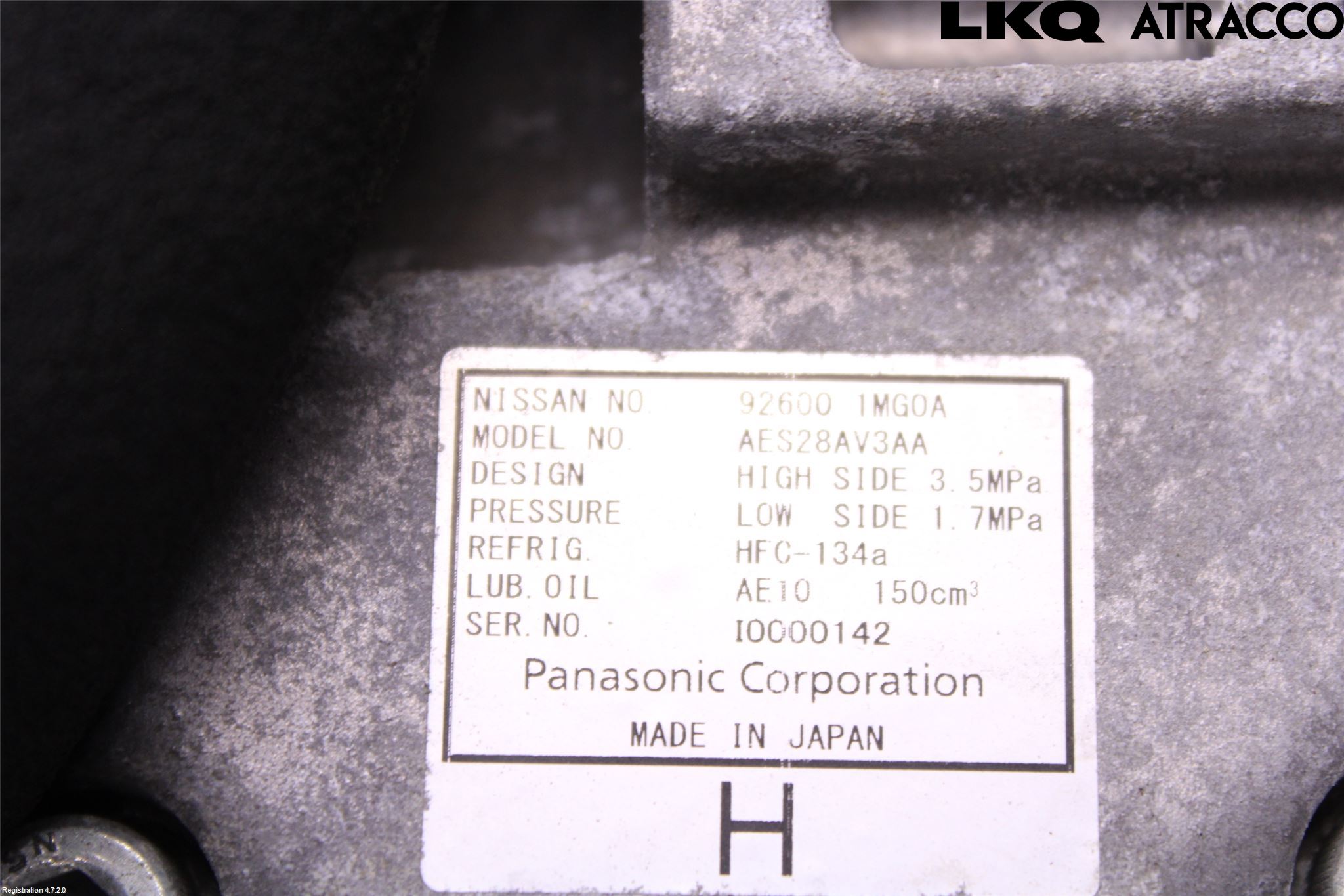 Nissan LEAF 11-17 Varme Ac Kompressor