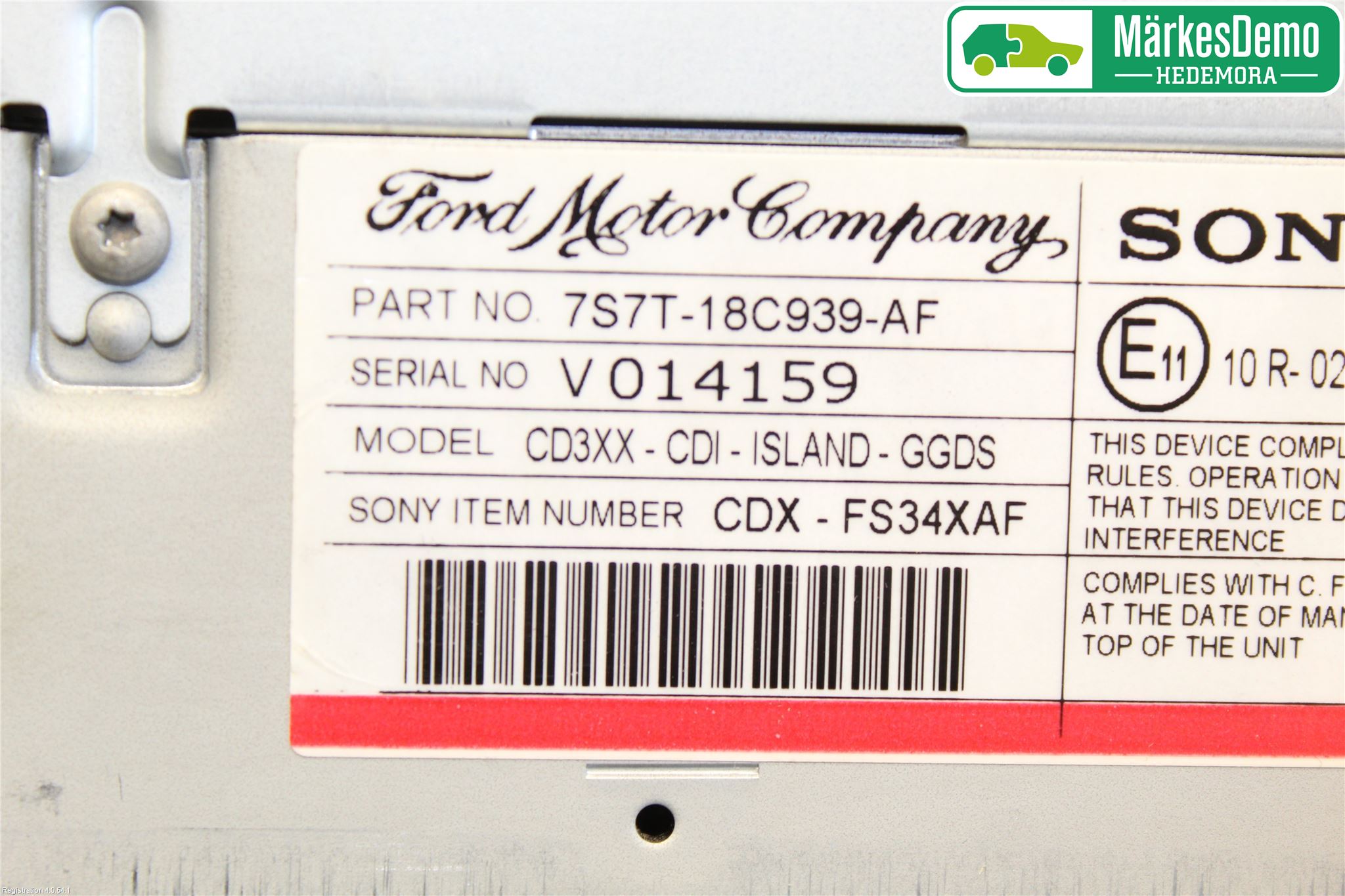 Ford MONDEO 07-15 Stereo Radio Med Cd