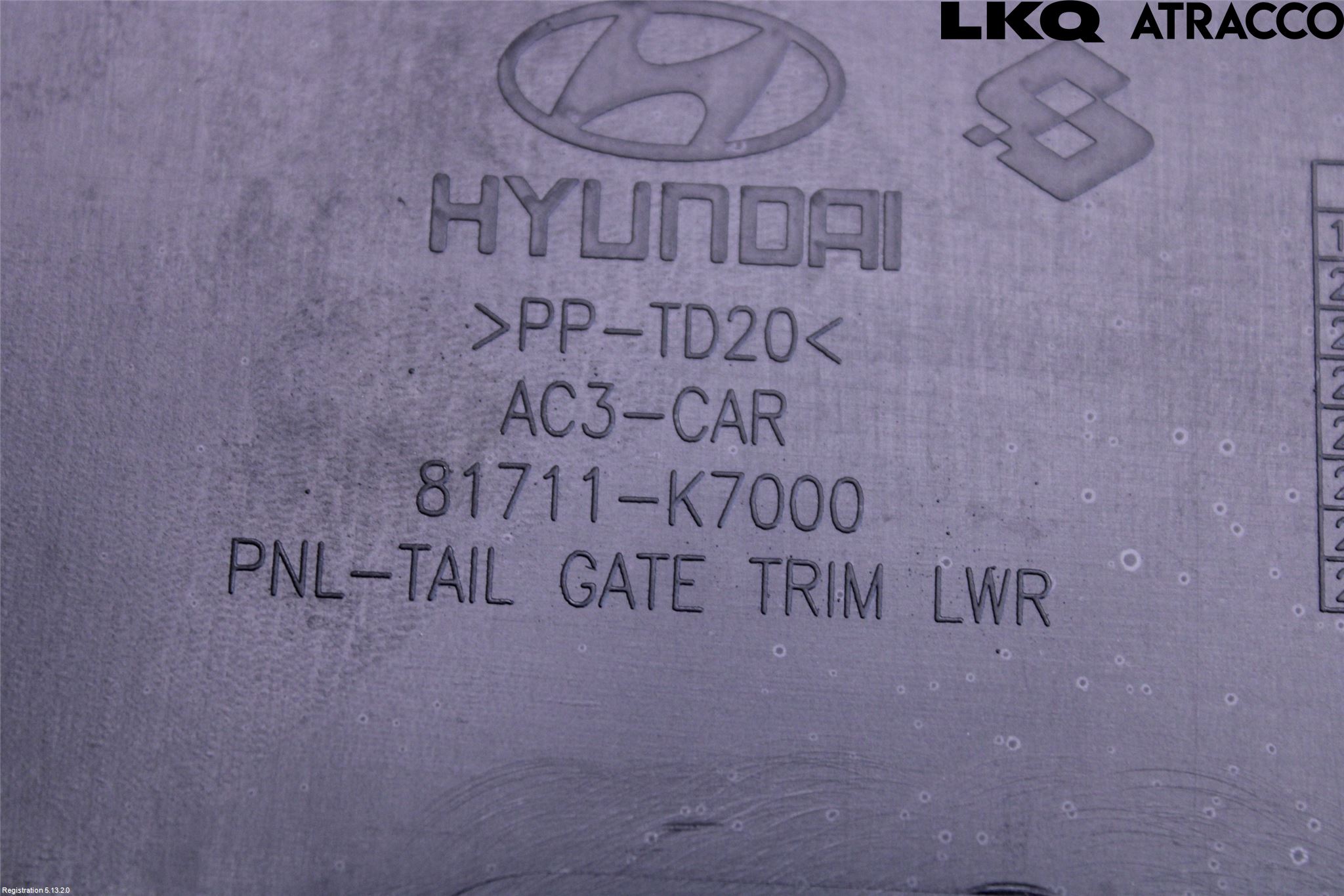 Hyundai i10 LA 20- Innr Bakluketrekk