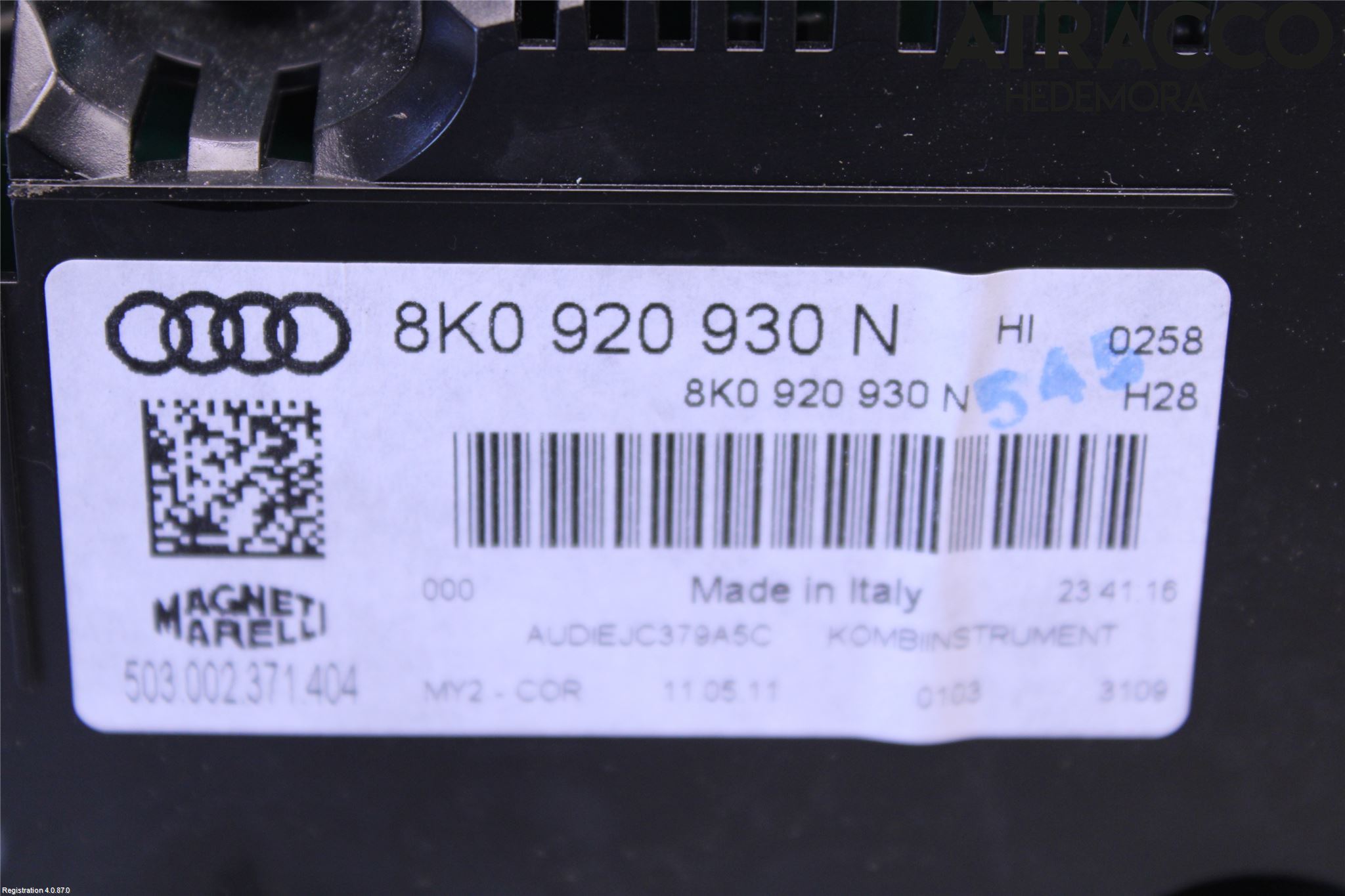 Audi A4/S4 08-11 Instr Kombinert