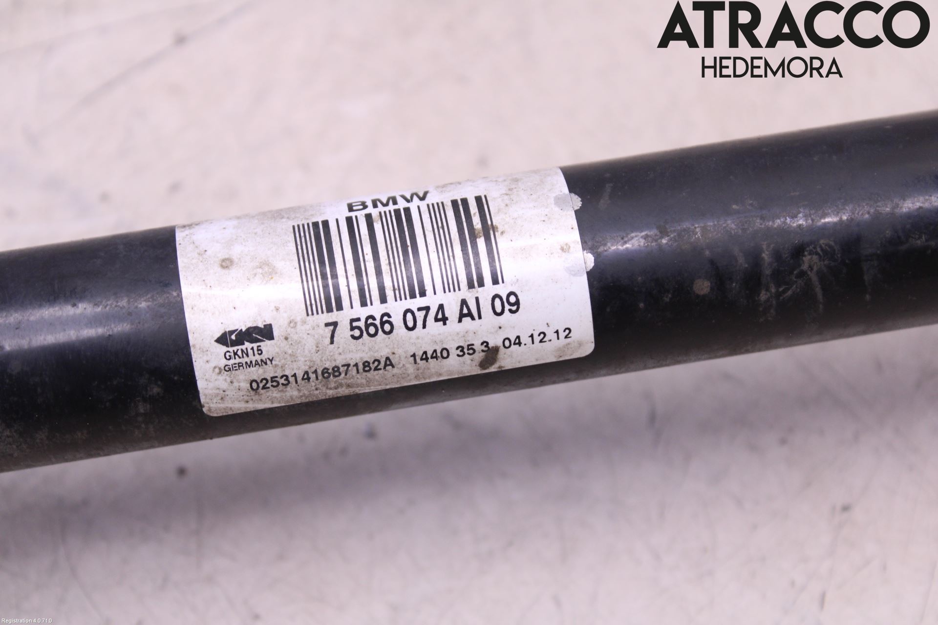 BMW 6 F12/F13 10-18 Drivaksel Bak Kompl Høyre