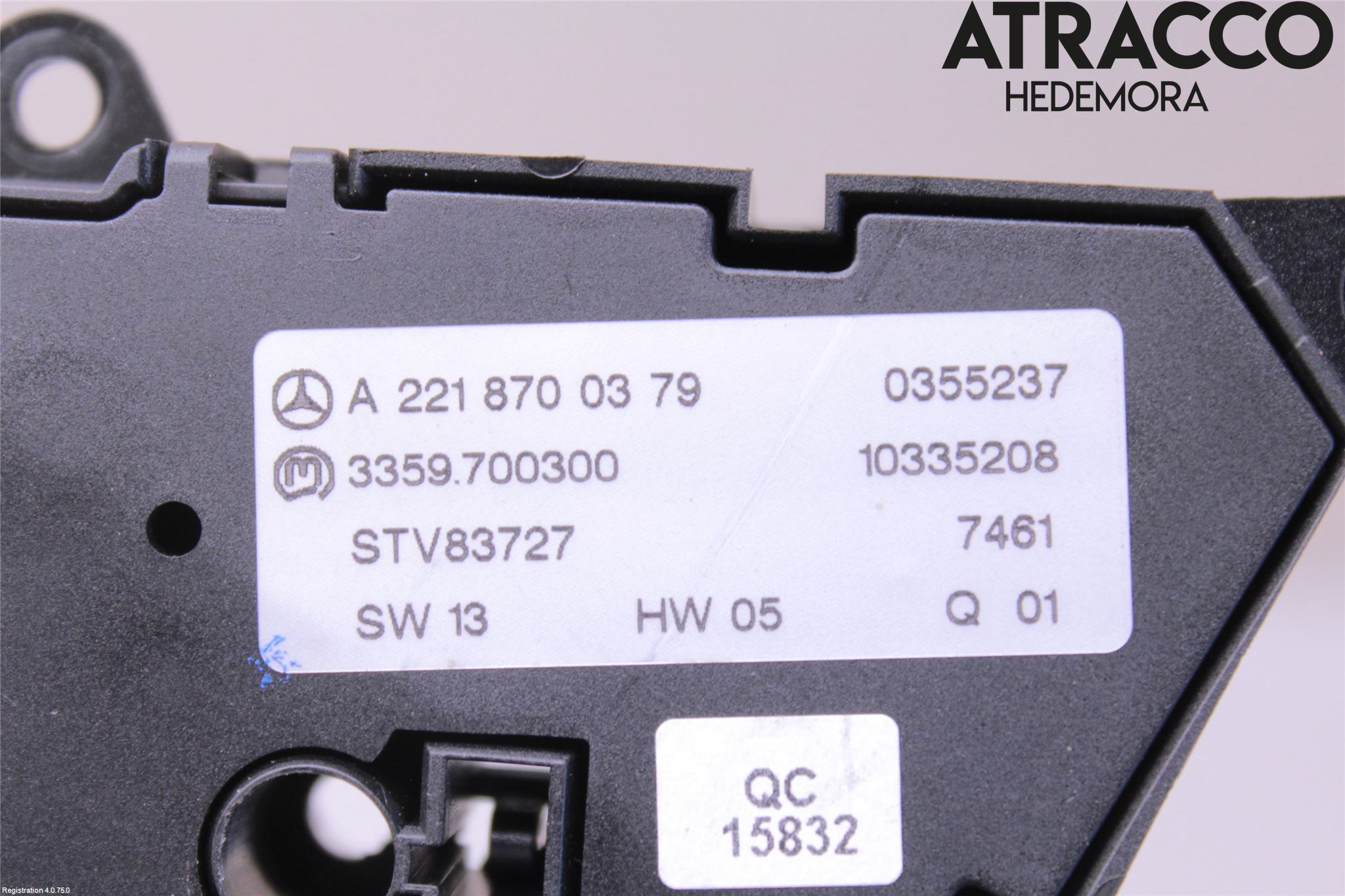 Mercedes-Benz MB S-KLASS (W221) 05-13 Bryter Sete Regulering