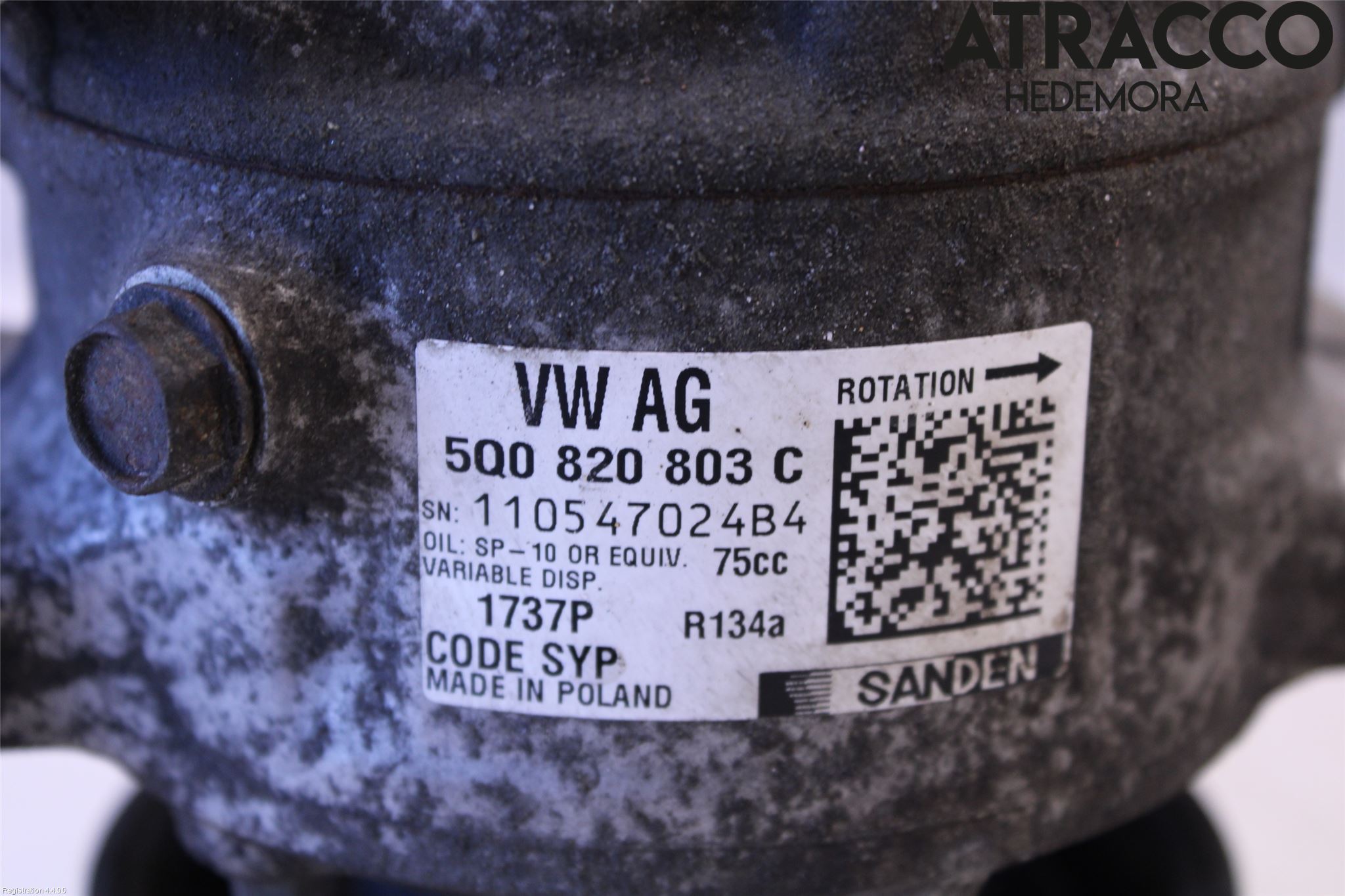 Audi A3/S3 8V 13-20 Varme Ac Kompressor