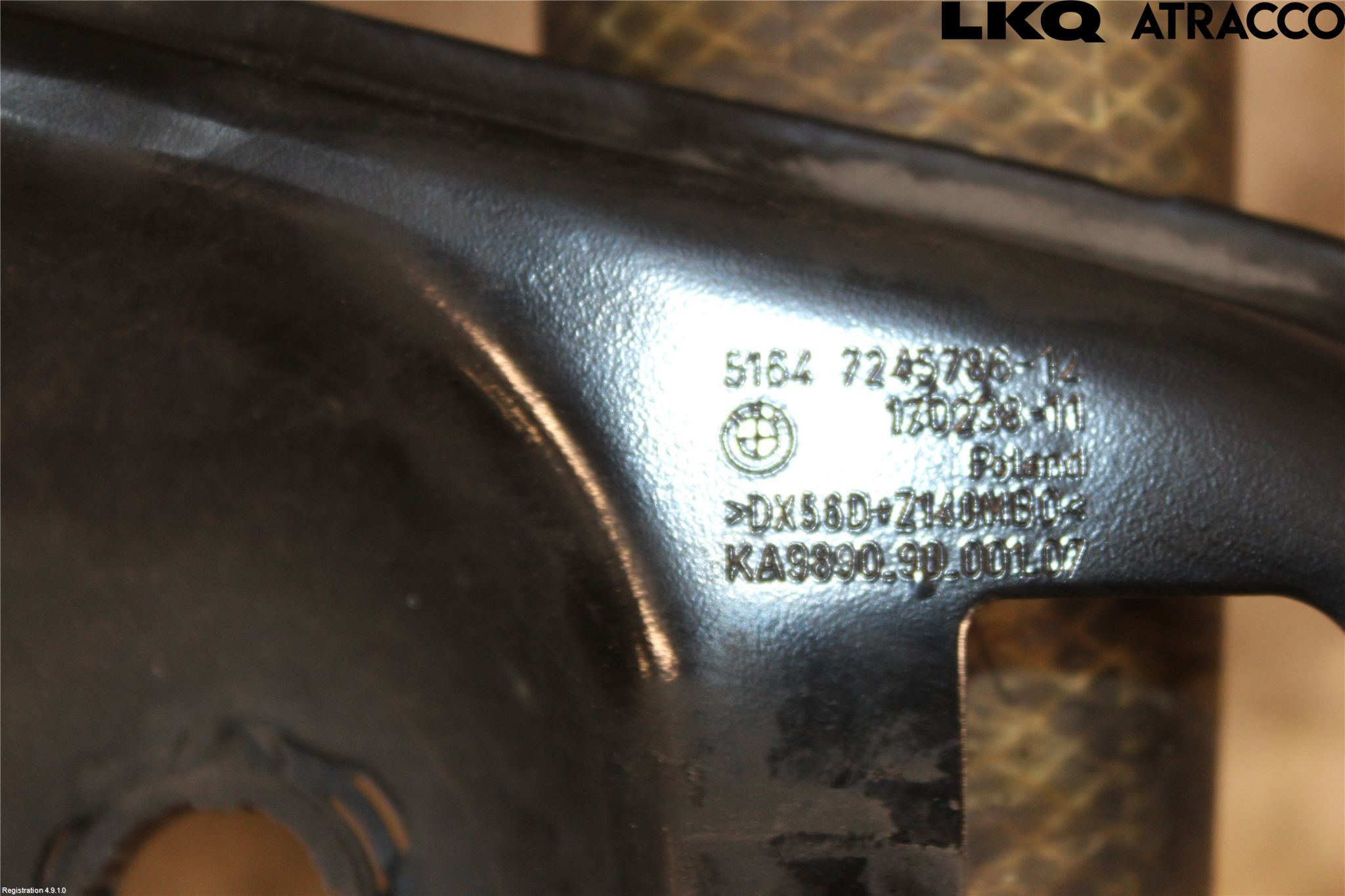 BMW 4 F32/F33/F82/F83 13-20 Panserlåsplate-Bjelke