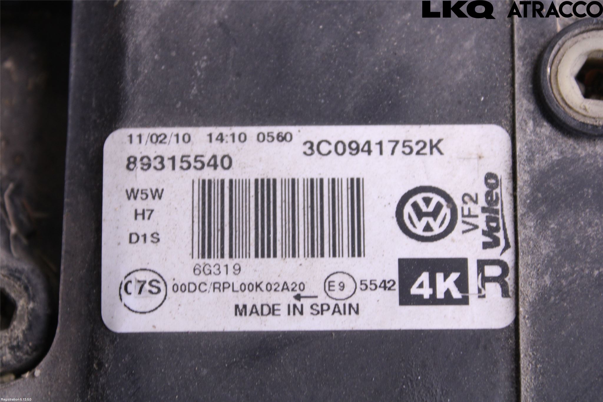 Skoda SUPERB 09-15 Frontlykt Høyre