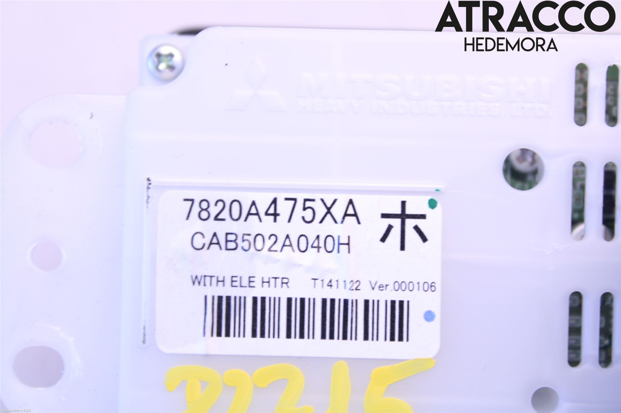 Mitsubishi OUTLANDER 13-21 Varme Ac Betjening-Display